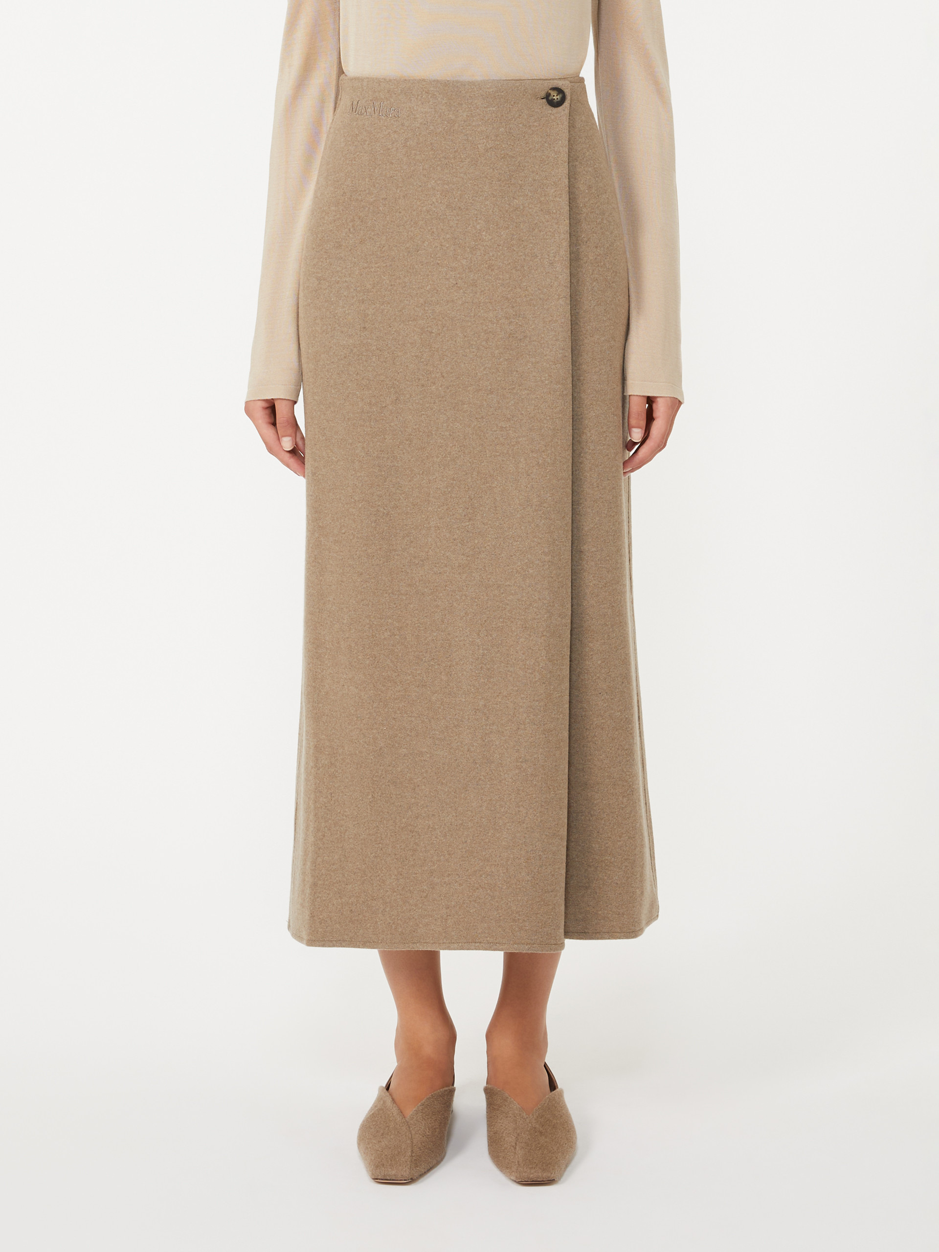 RENIER Stretch cashmere flannel skirt - 3