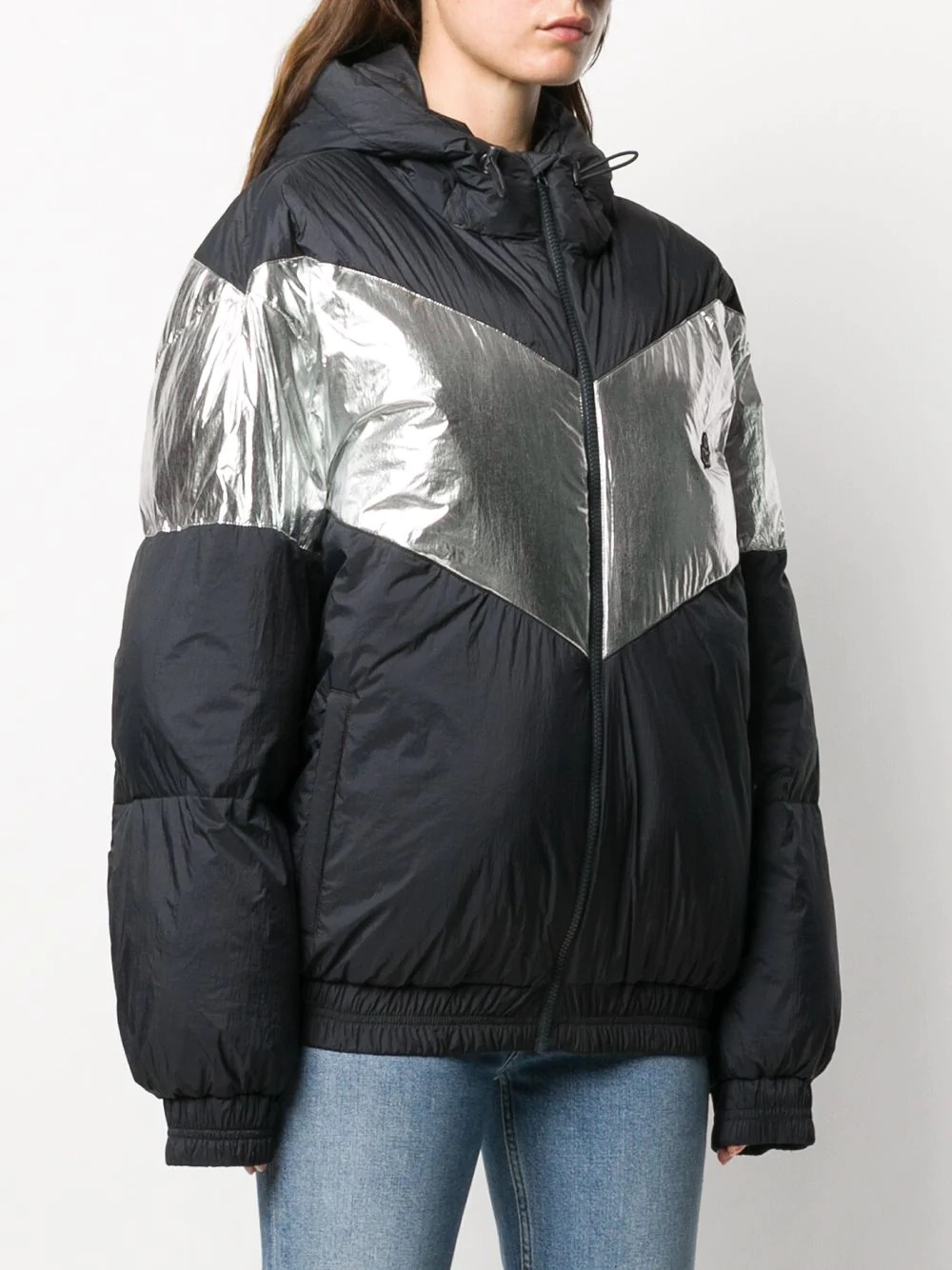 chevron-panel padded jacket - 3