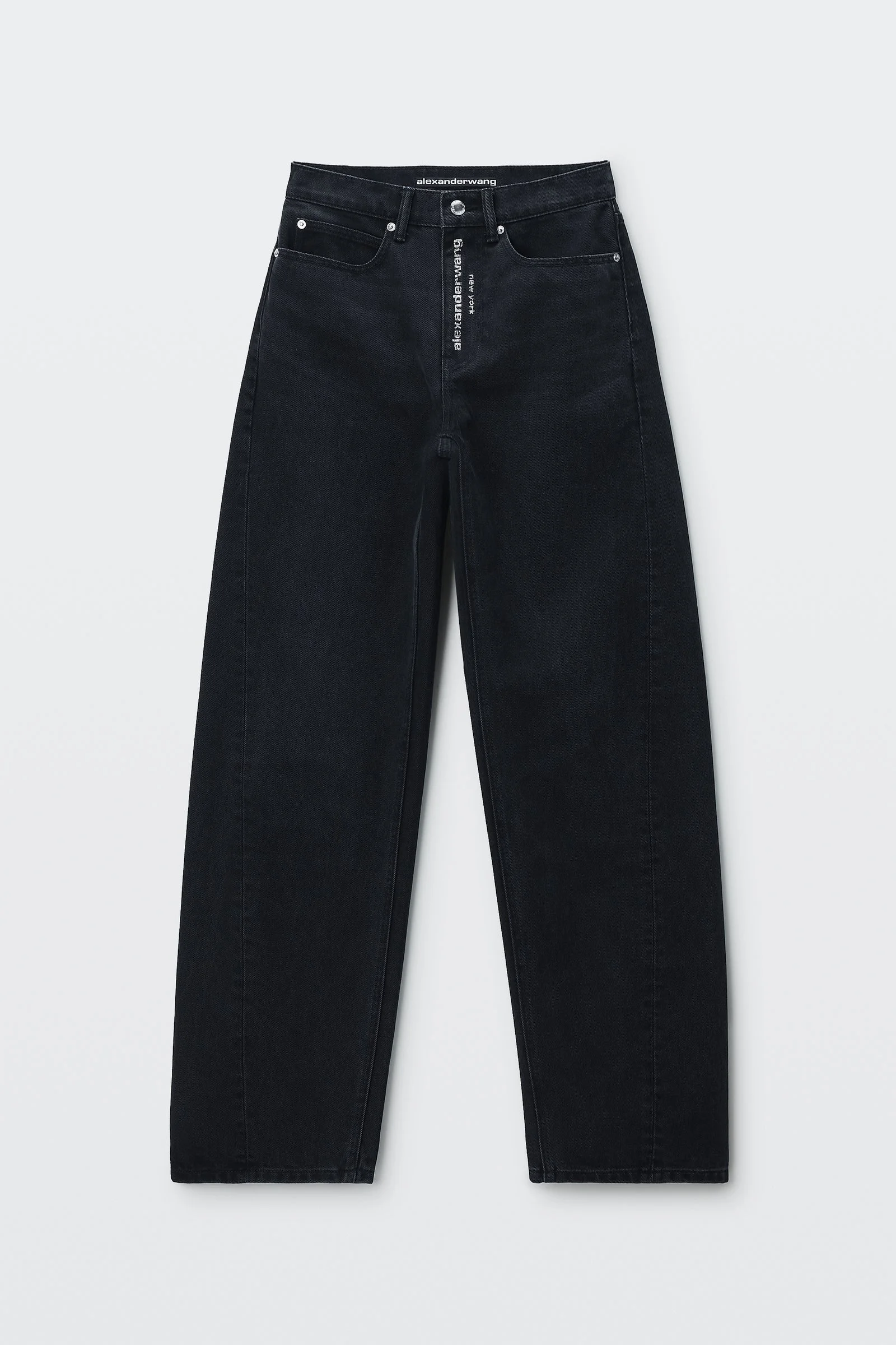 crystal hotfix float logo fly mid-rise relaxed jean - 1