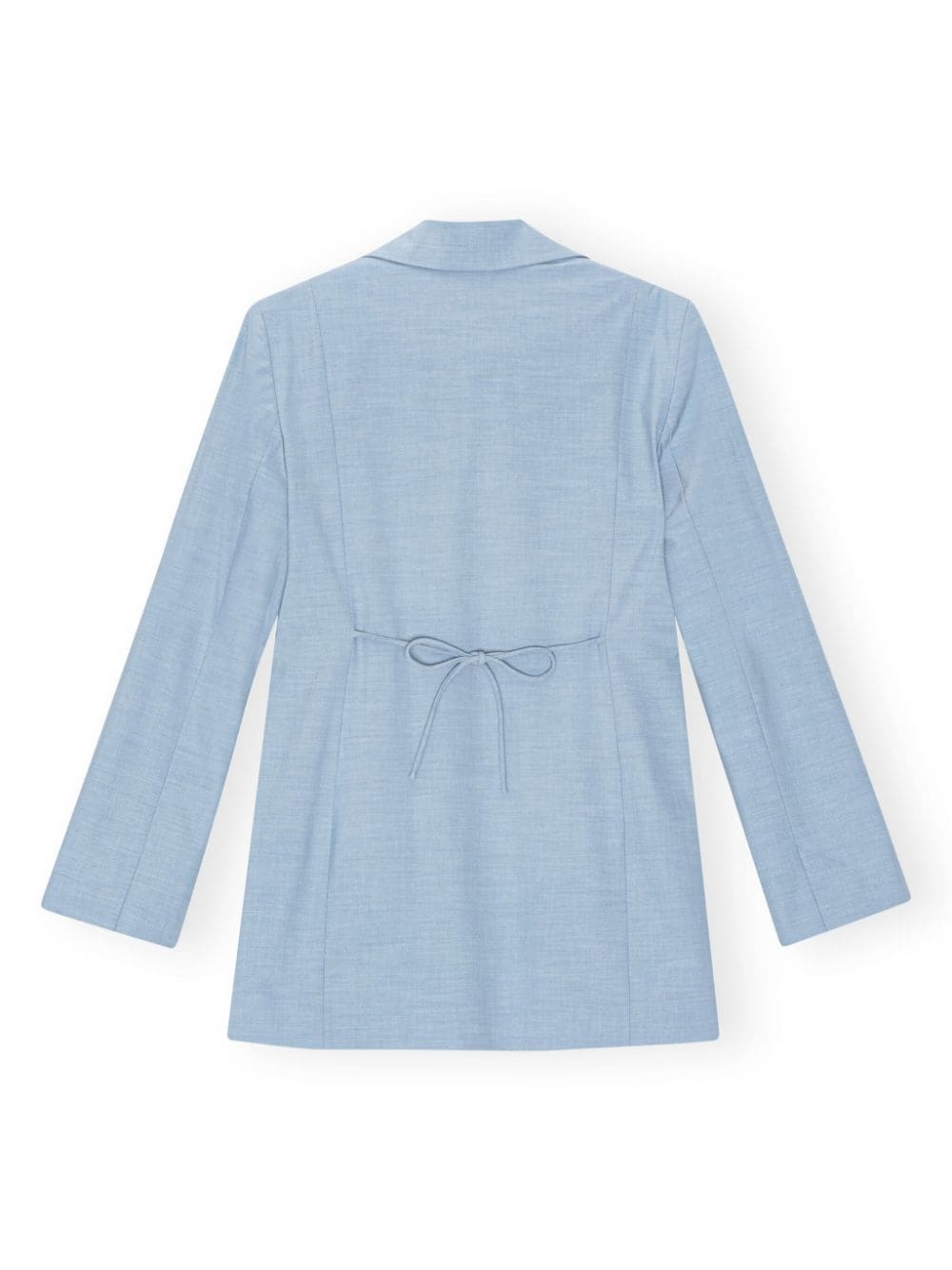 notched-lapels string-tie blazer - 6