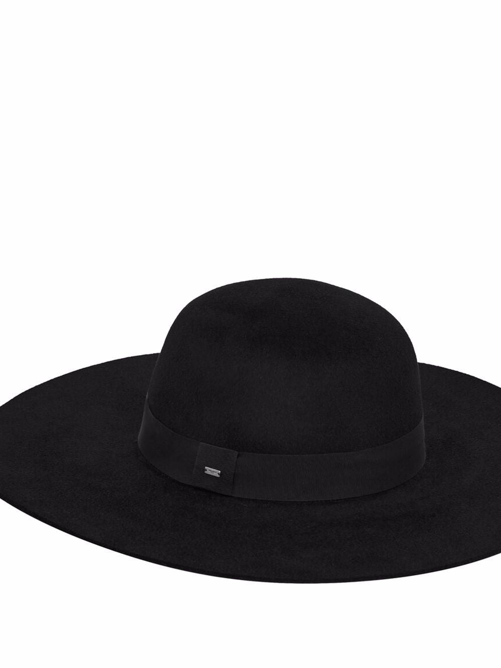 Saint Laurent Women Asymmetrical Hat With Gros Grain Ribbon Detail - 2