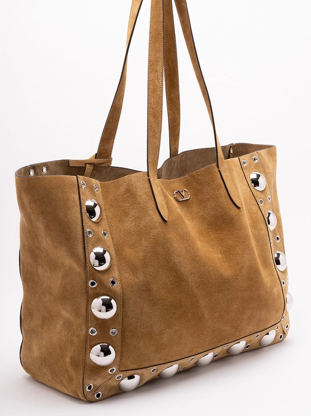 Valentino Garavani Men `Nellcote` Multi Studs Logo Large Leather Tote - 3