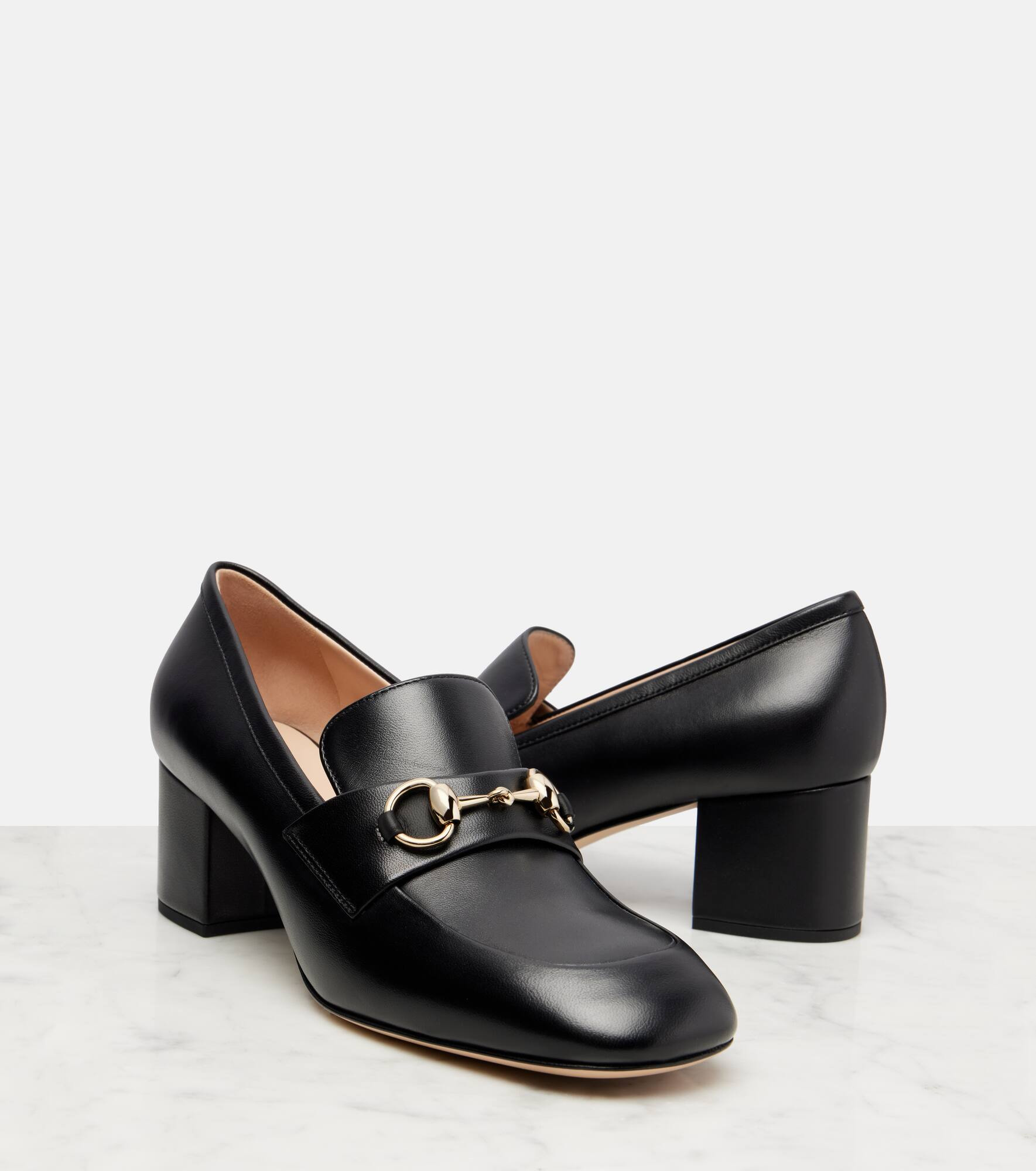 Lady Horsebit leather loafer pumps - 5