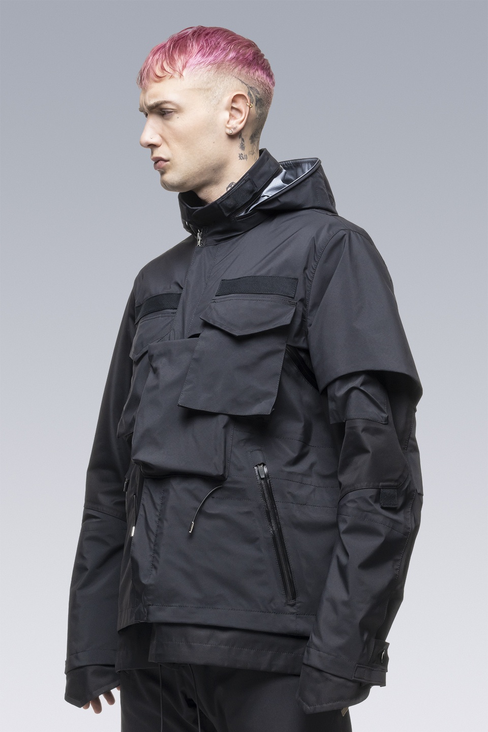 ACRONYM SAC-J2761 sacai / ACRONYM Field Jacket Black | REVERSIBLE