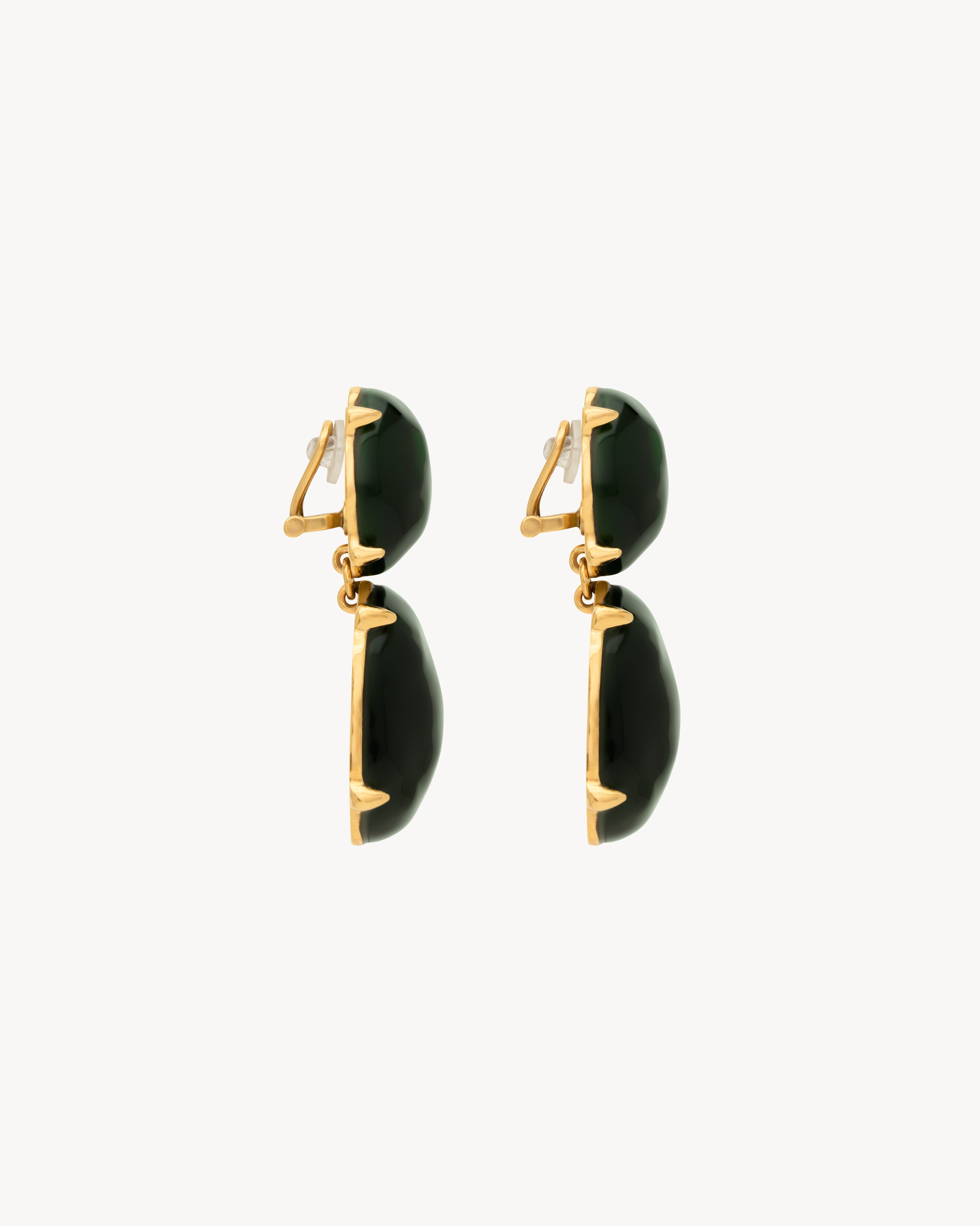 CABOCHON PENDANT EARRINGS IN RESIN - 3