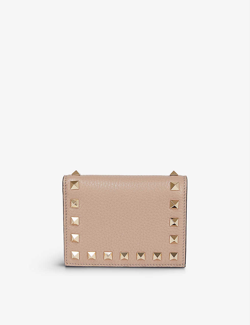 Rockstud leather flap French wallet - 1