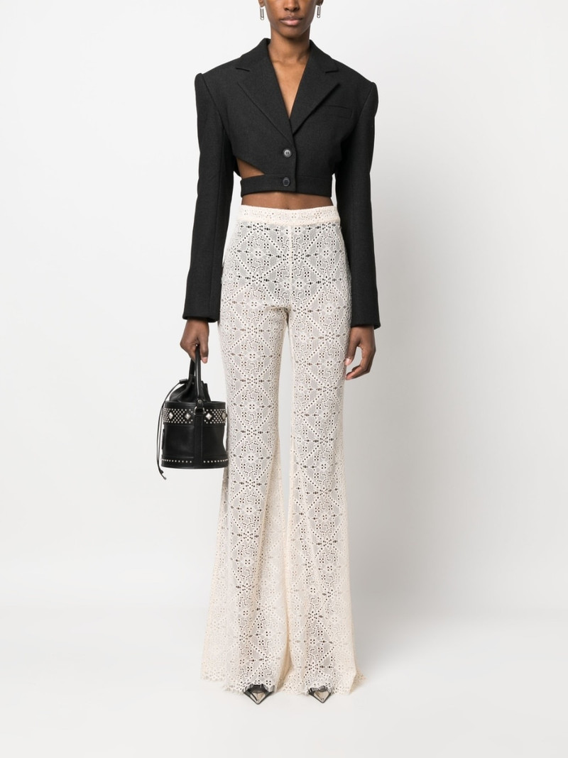 DSQUARED2 sheer-lace flared trousers outlook