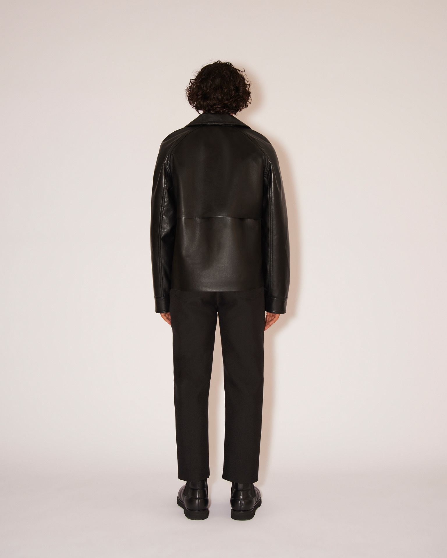JUHA - Regenerated leather double breasted jacket - Black - 4