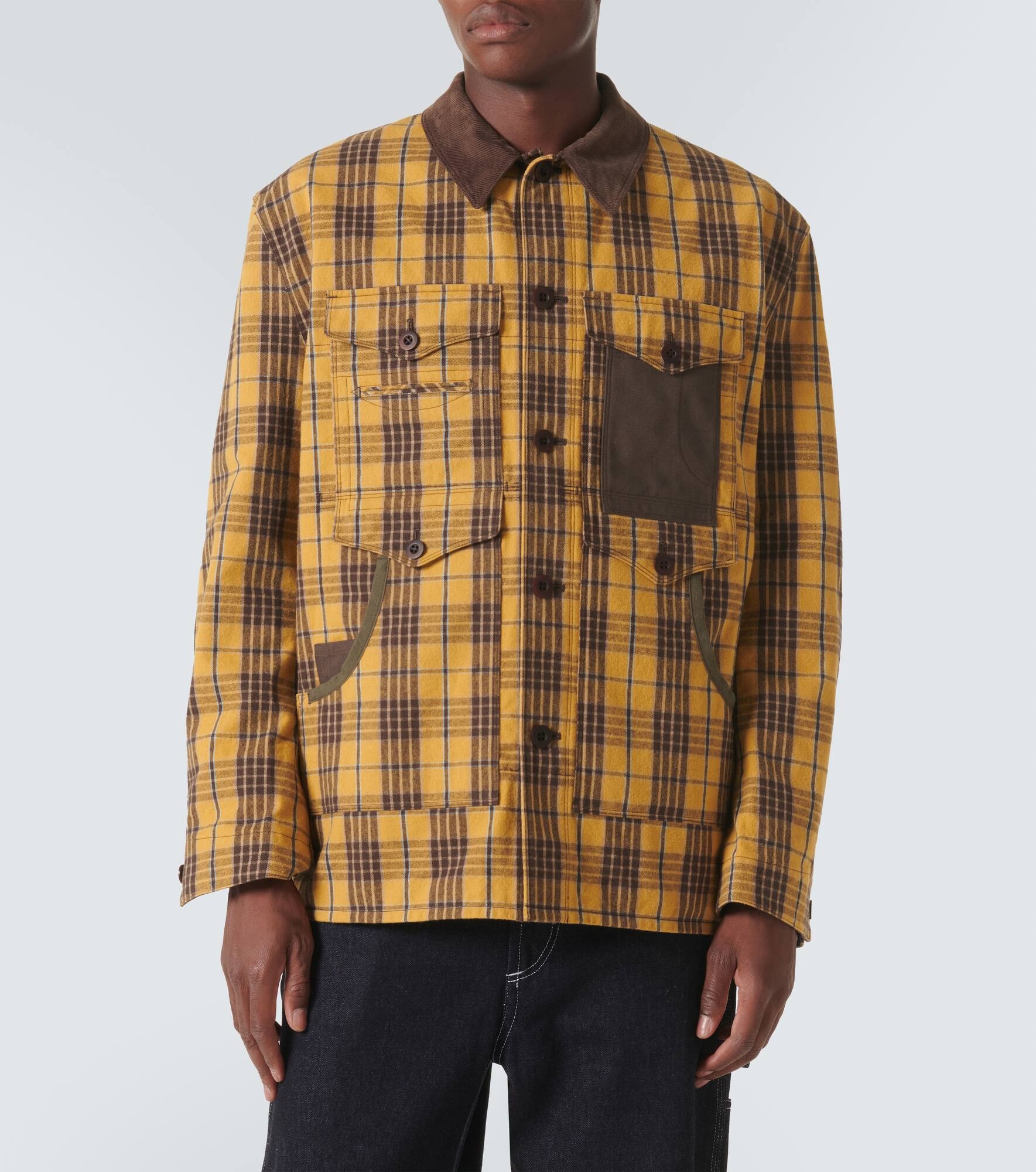 Checked cotton flannel jacket - 3