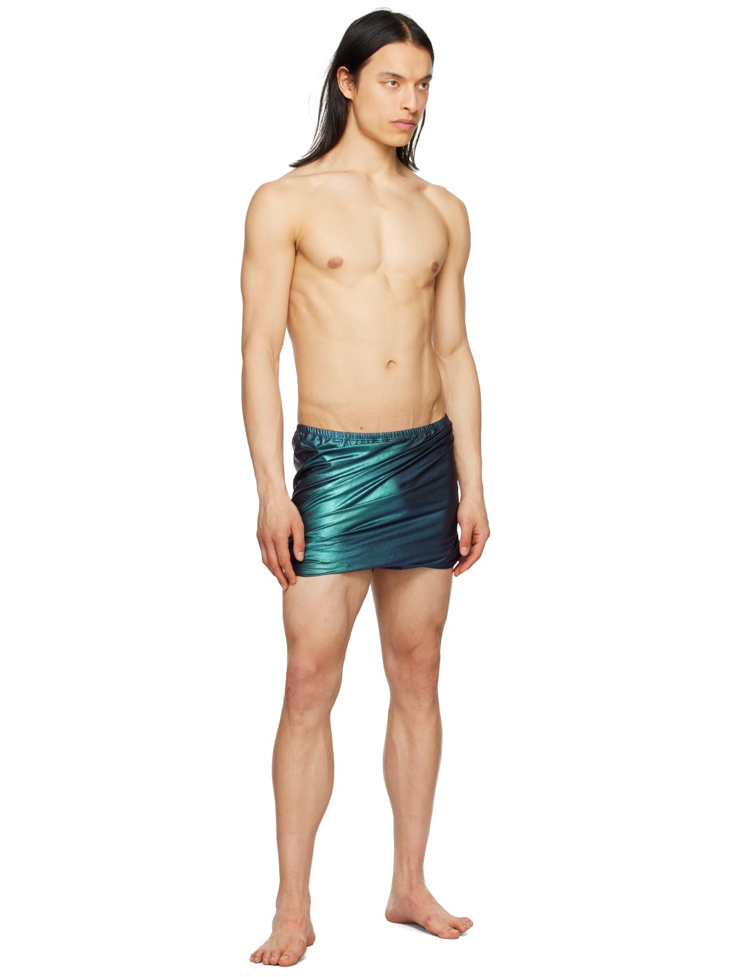 Blue Twisted Swim Shorts - 4