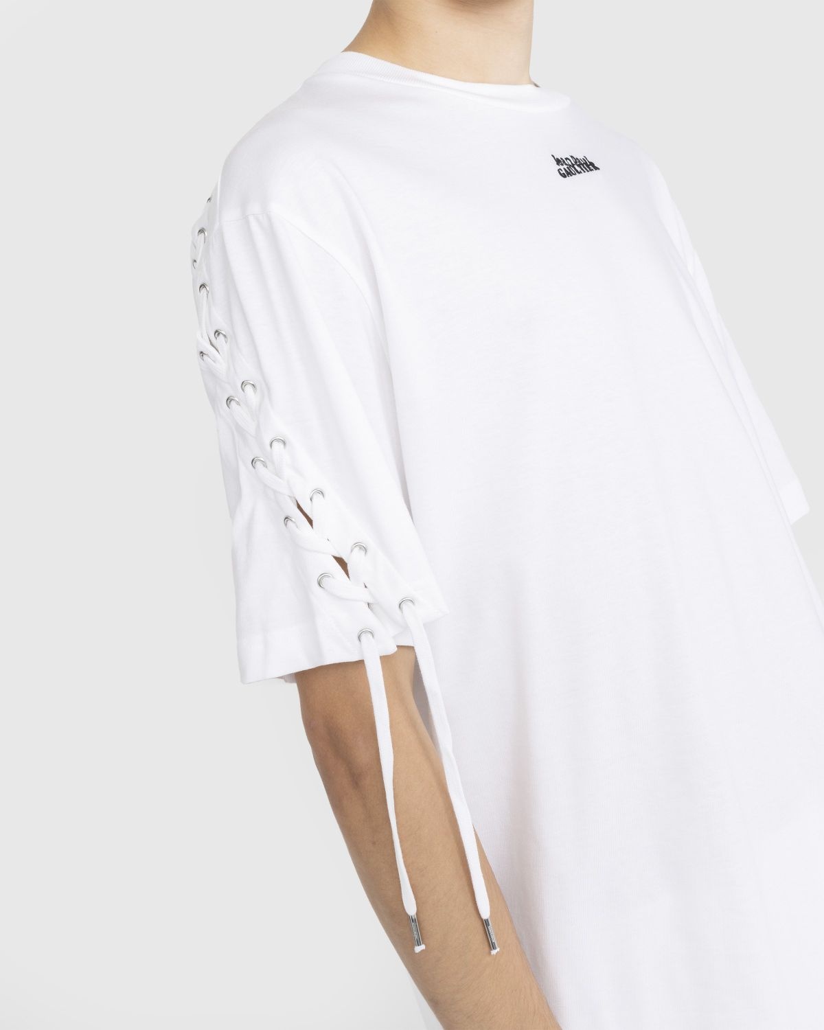 Jean Paul Gaultier – Oversize Laced Tee-Shirt White - 4