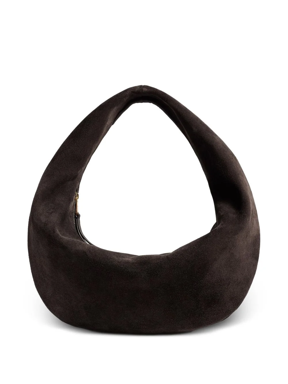 medium Olivia zip calf-suede shoulder bag - 1