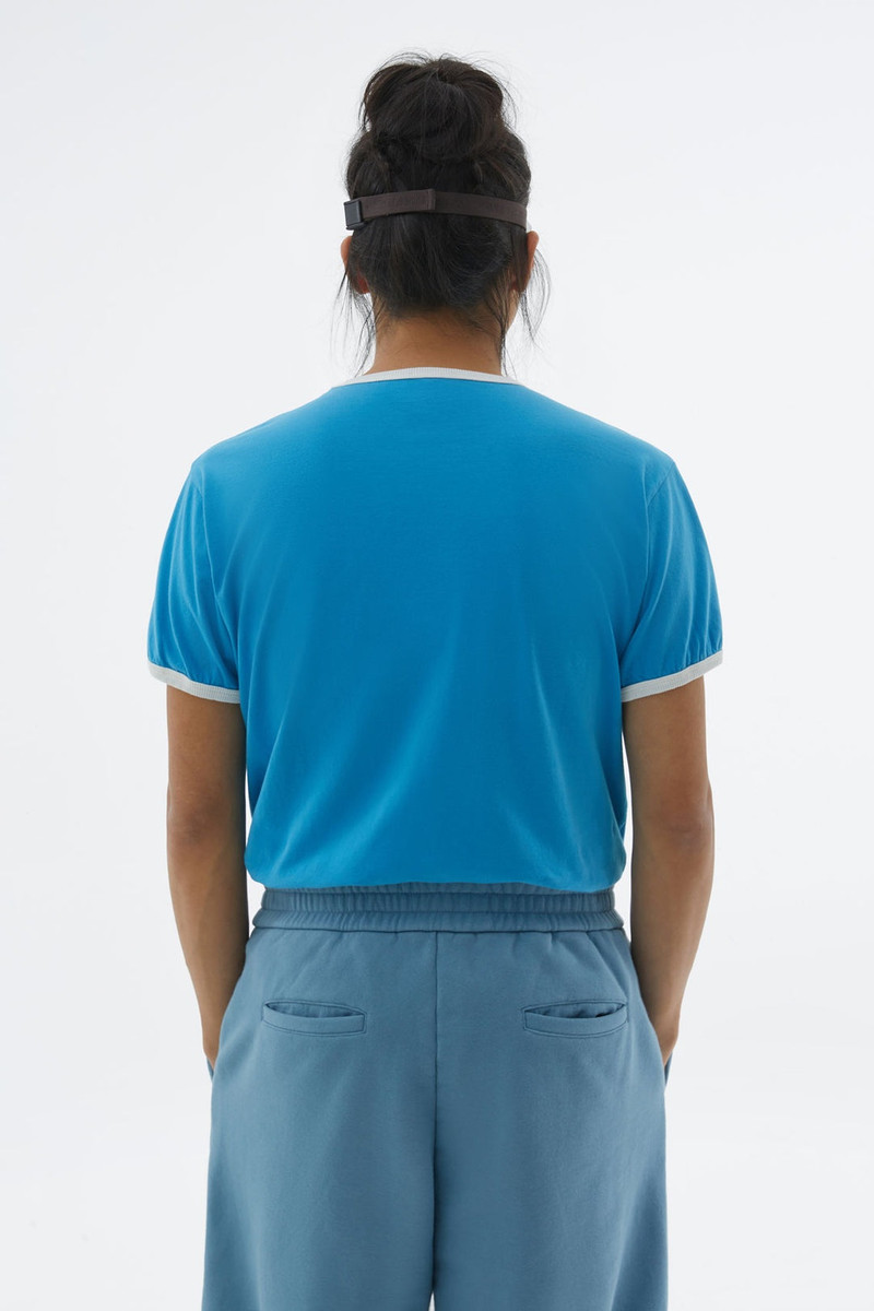 LIGHT BLUE T-SHIRT WITH WHITE PROFILES 7