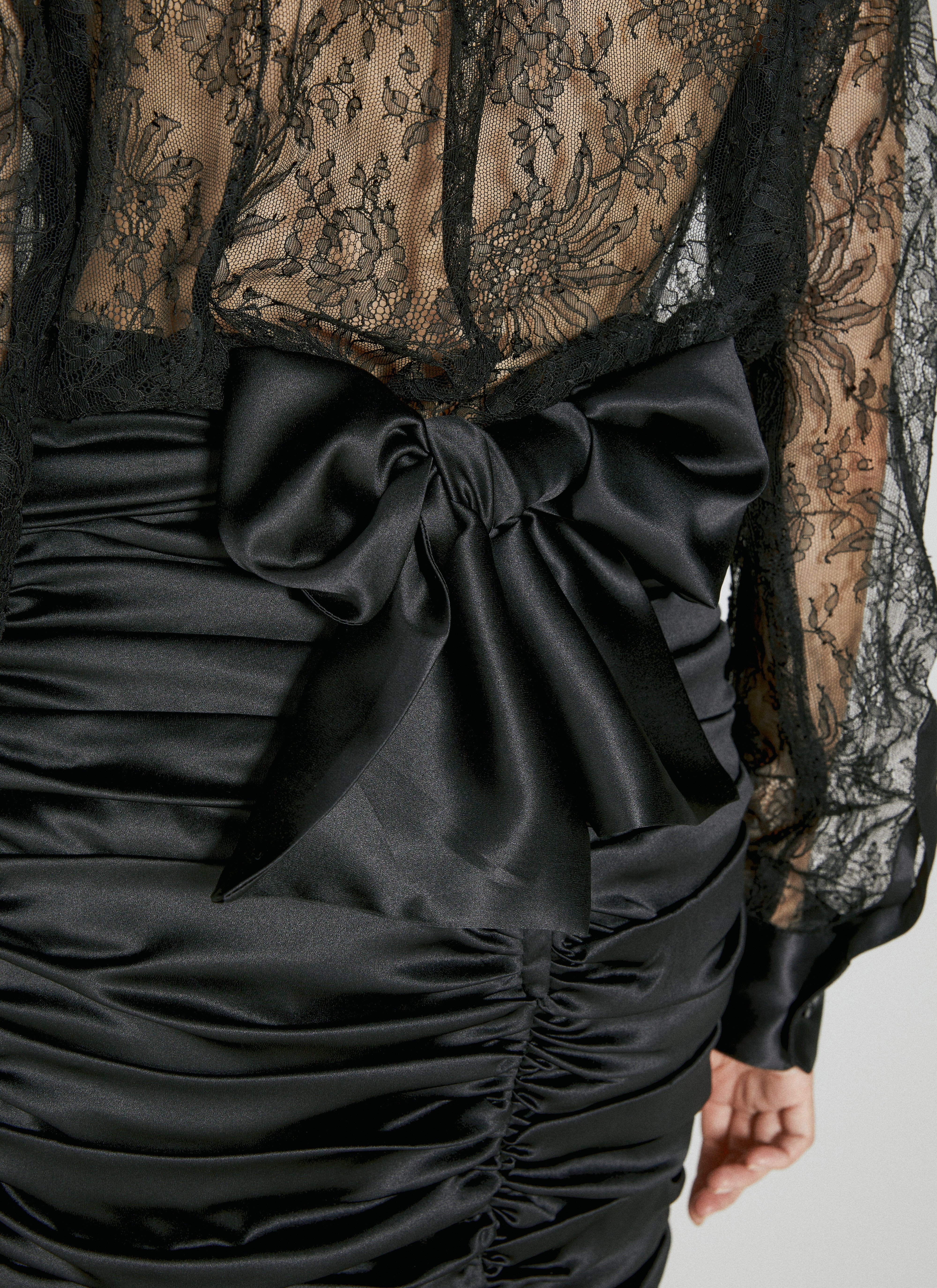 Ruched Silk Mini Skirt - 3