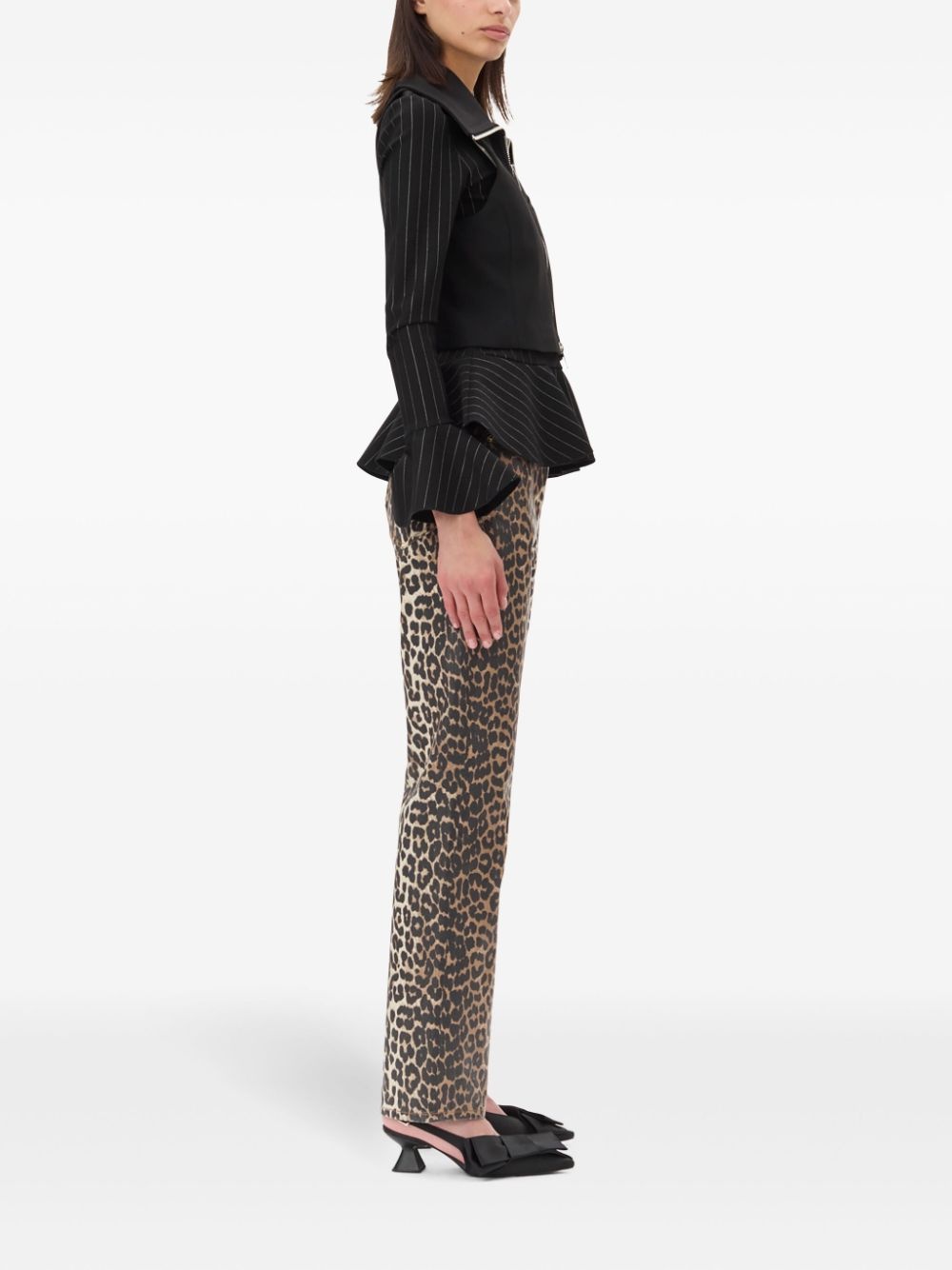 leopard-print trousers - 3