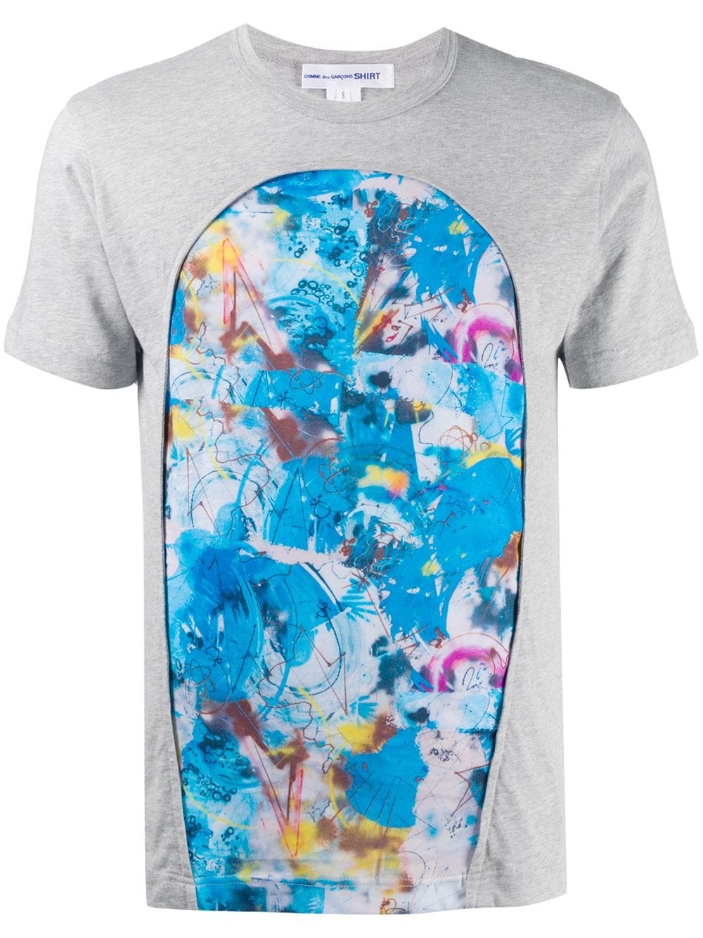 patchwork graphic print T-shirt - 1