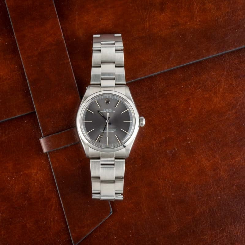 Rolex Oyster Perpetual 34 Ref 1002 Slate Dial - 5