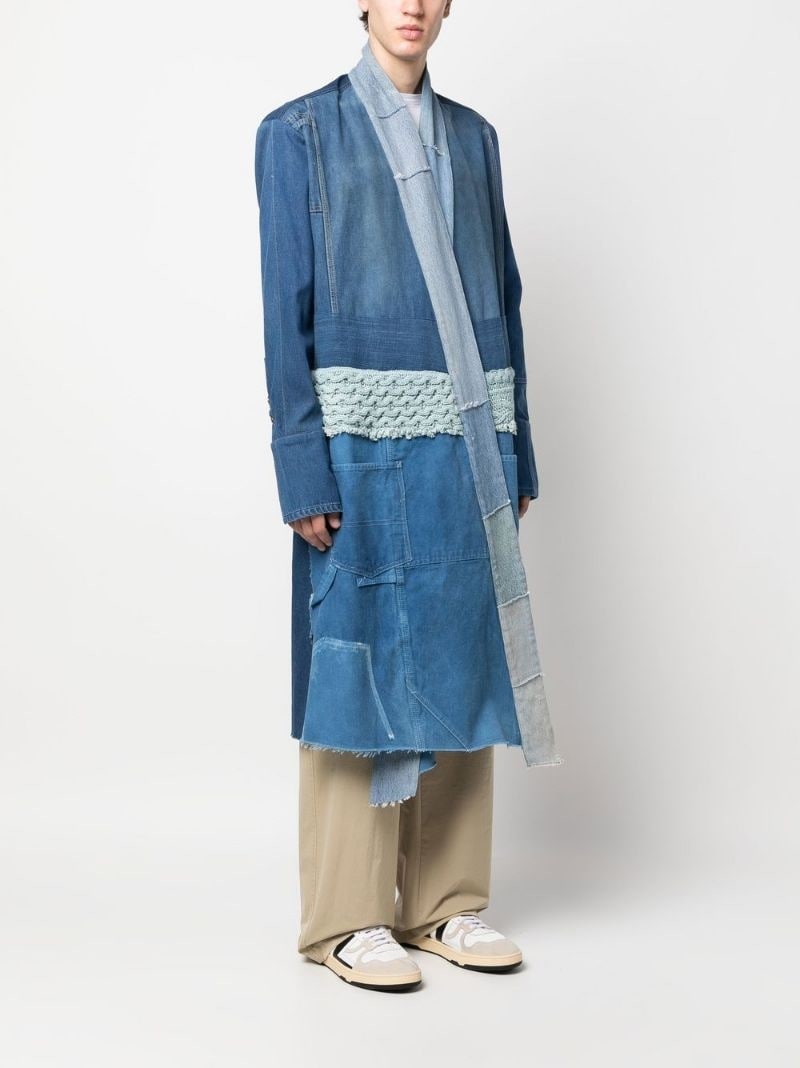 patchwork cotton coat - 3
