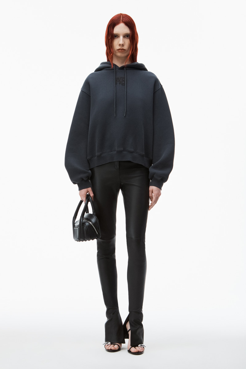 Alexander Wang puff logo hoodie in terry outlook