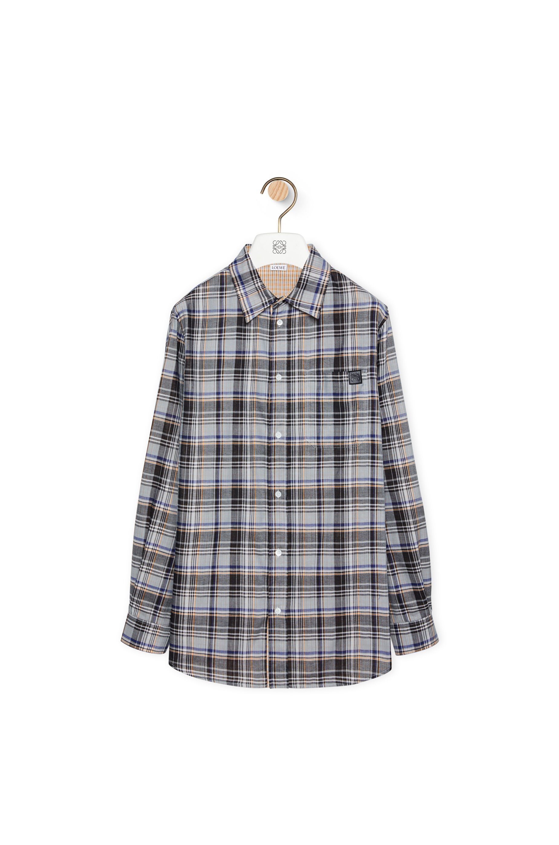 Check shirt in cotton and polyester - 1