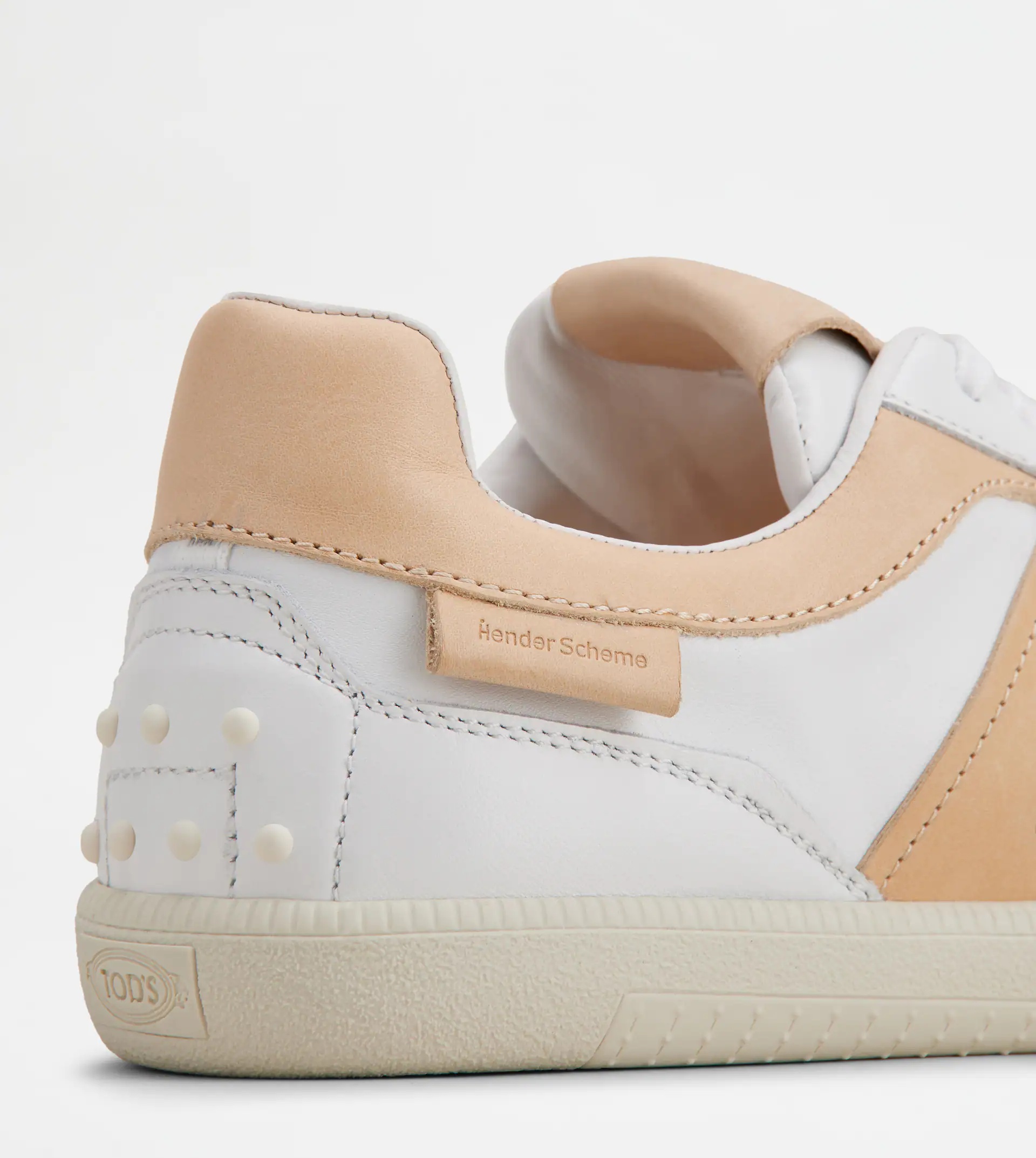 TOD'S TABS SNEAKERS IN LEATHER - BEIGE, WHITE - 7