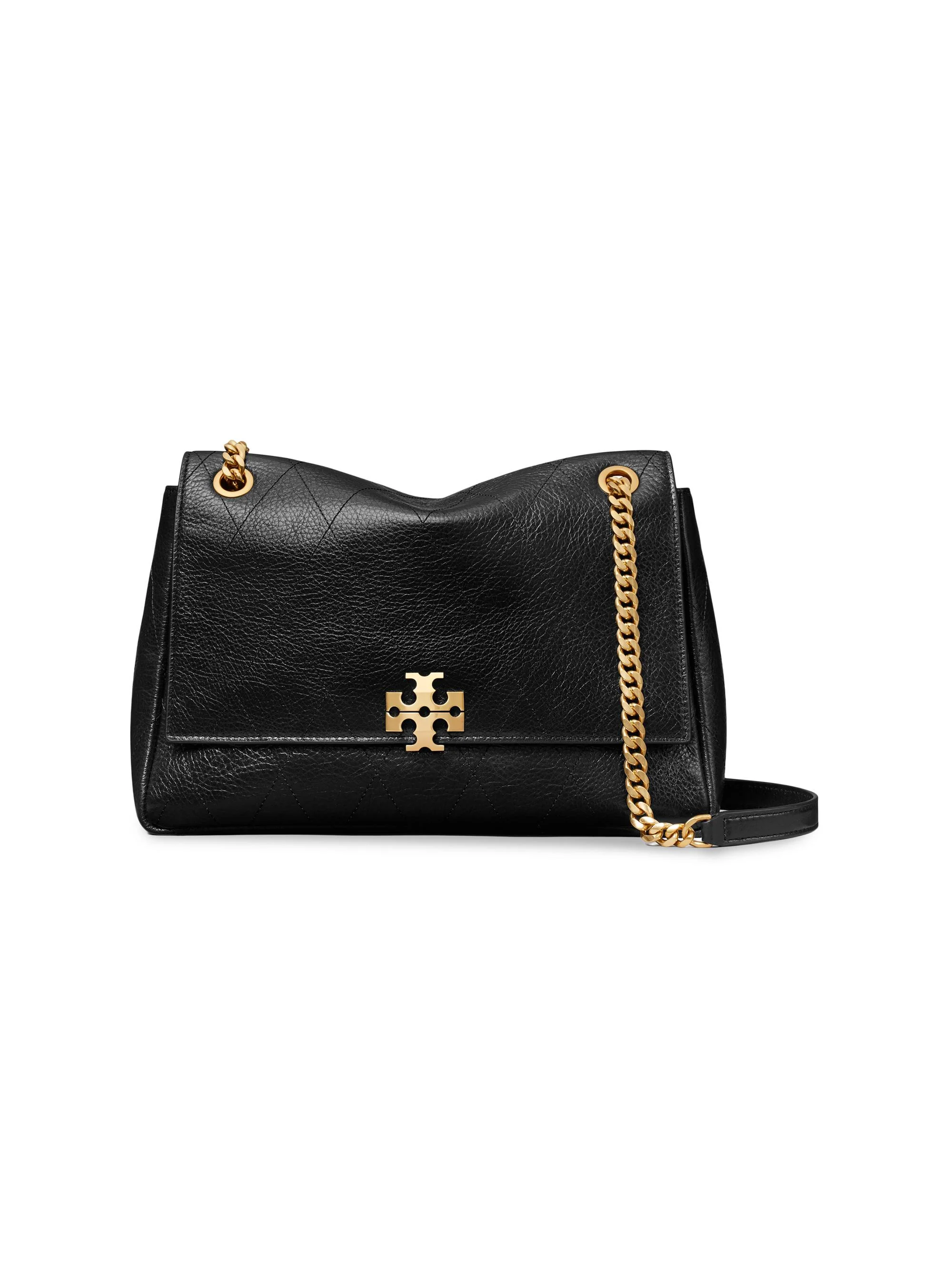 Women's Charlie Quilted Leather Crossbody Bag - Black - 1