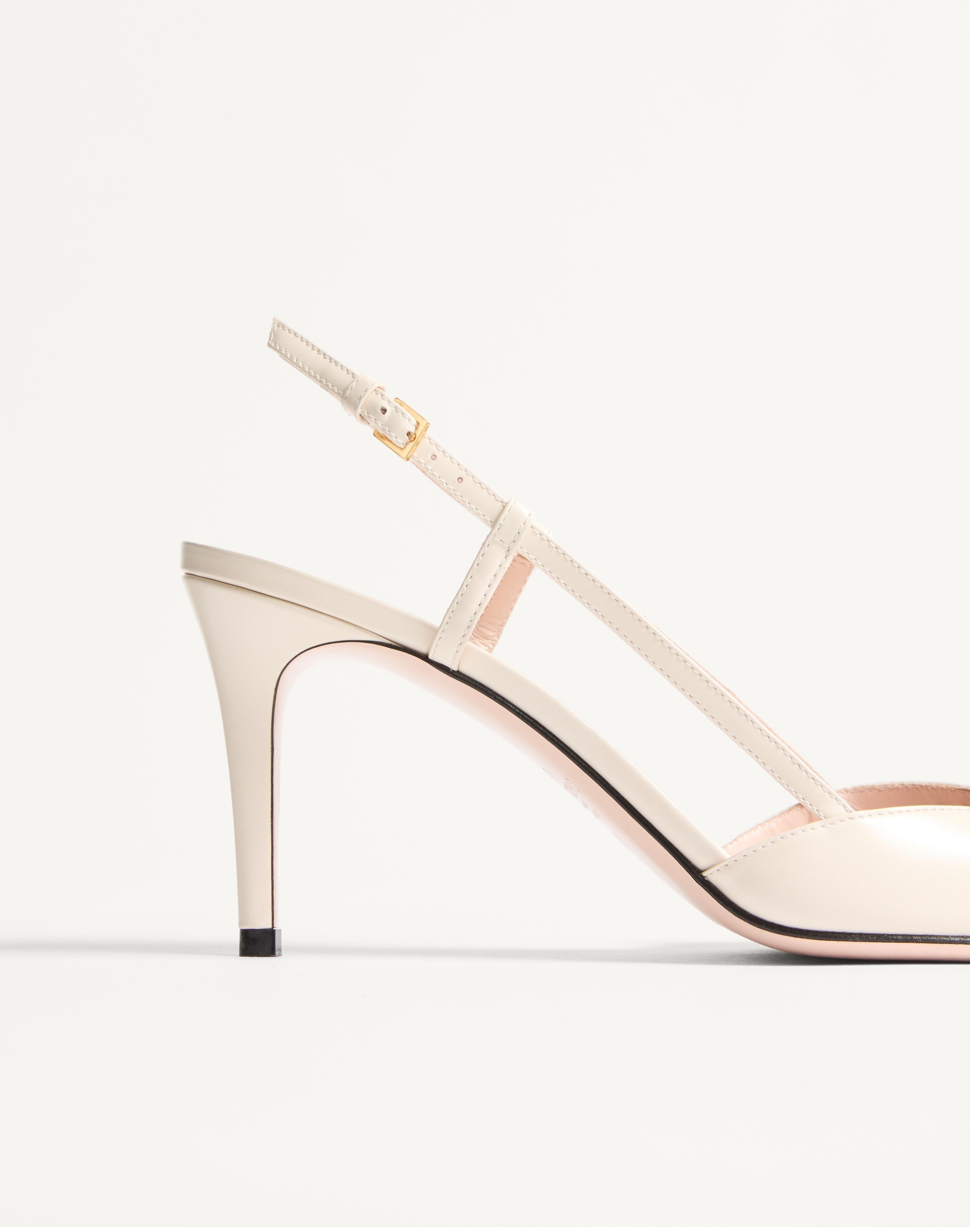 VLOGO SIGNATURE SLINGBACK CALFSKIN PUMP WITH JEWEL LOGO 80MM - 7
