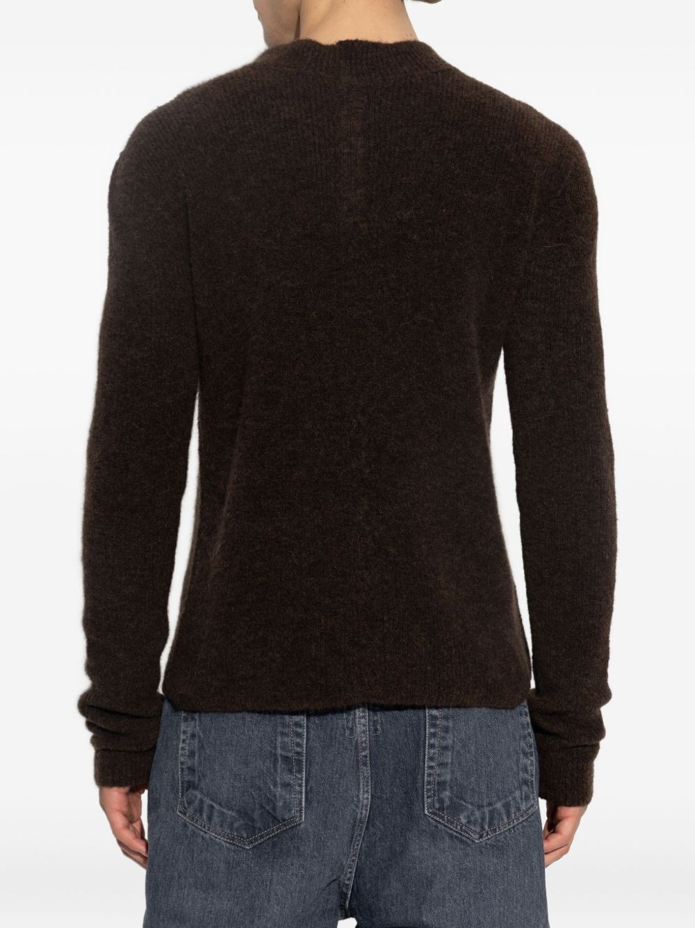 high-neck alpaca wool sweater - 4