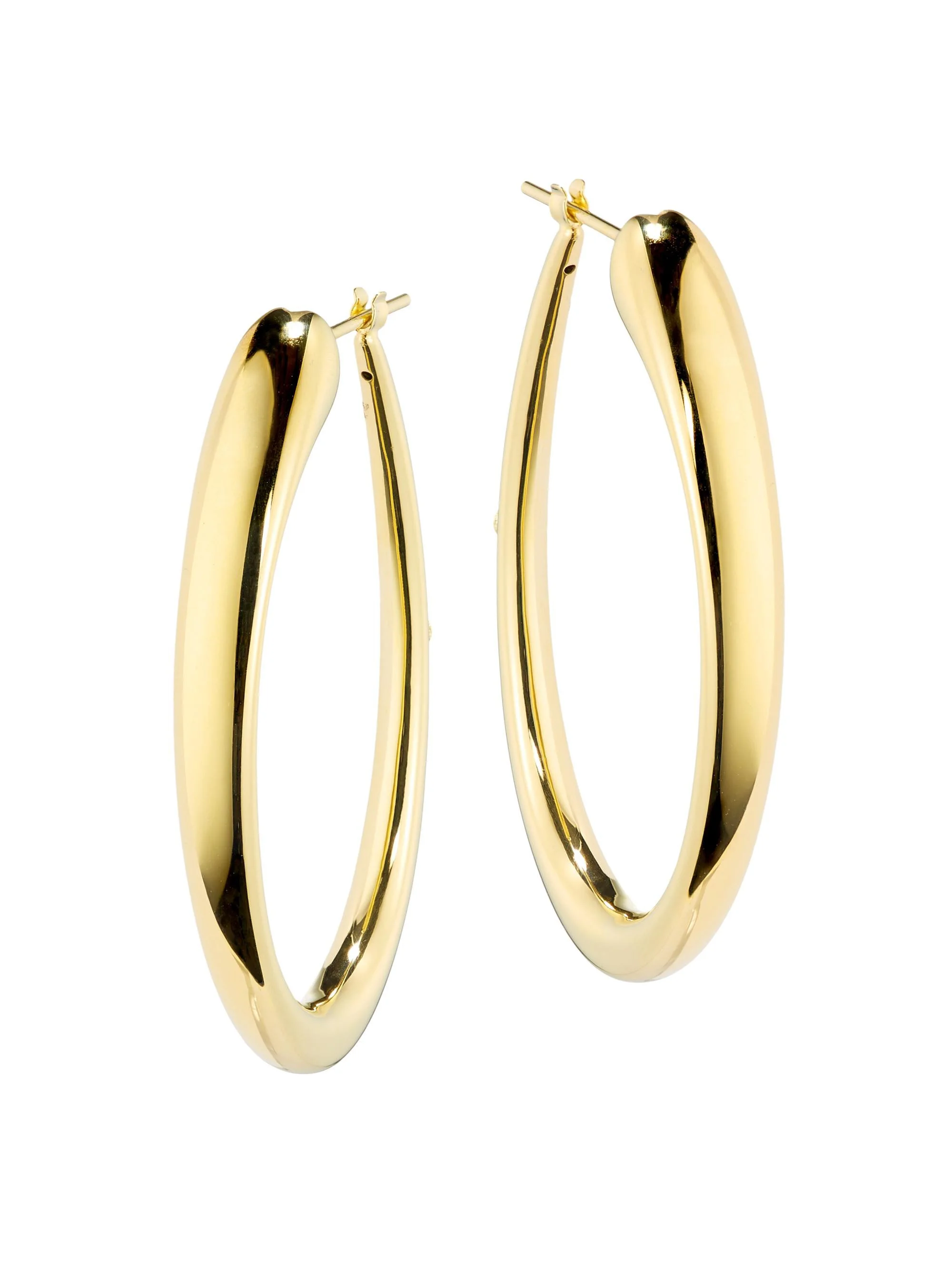 Women's 18K Yellow Gold Hoop Earrings - Gold - 1