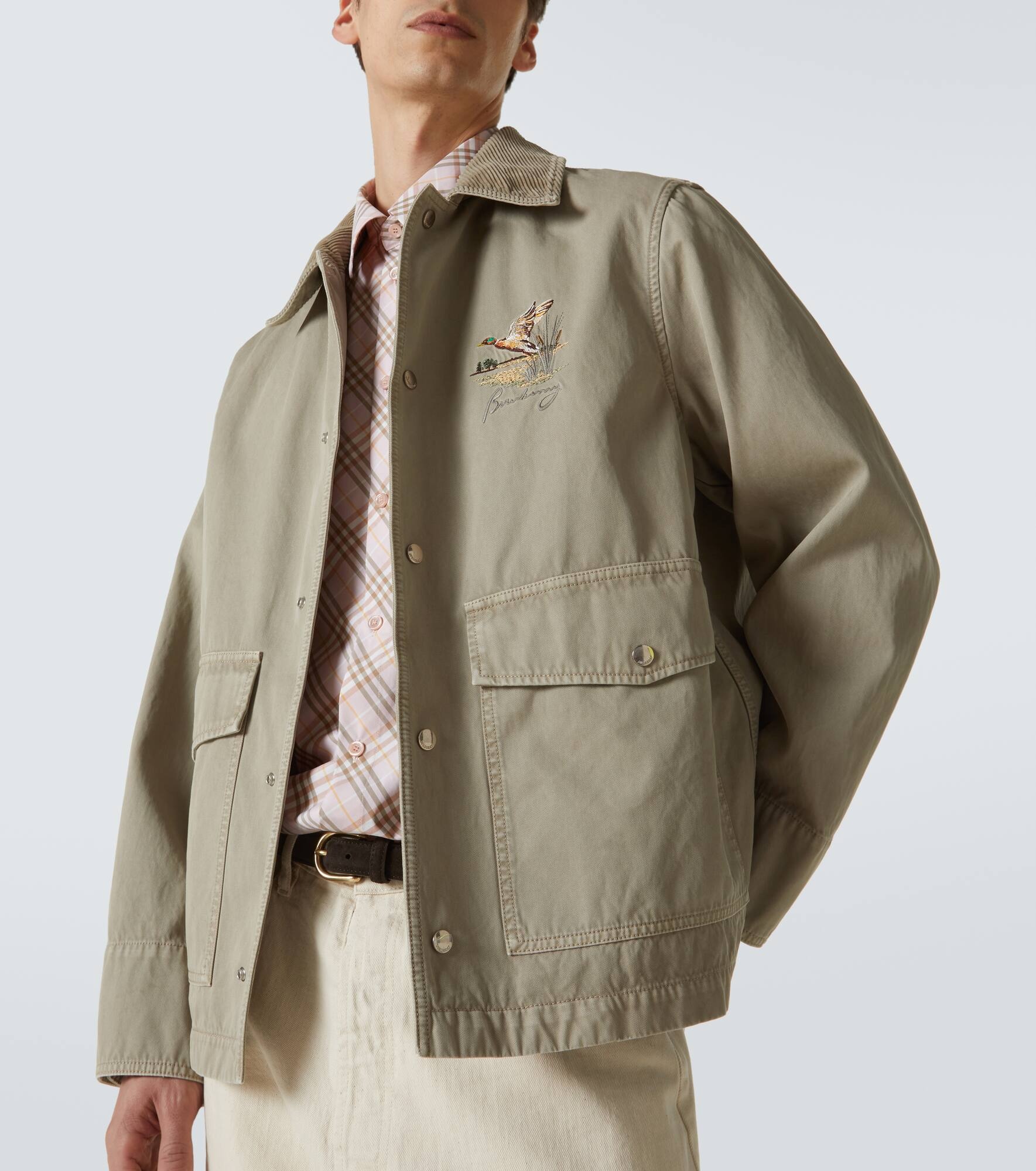 Embroidered cotton twill field jacket - 5