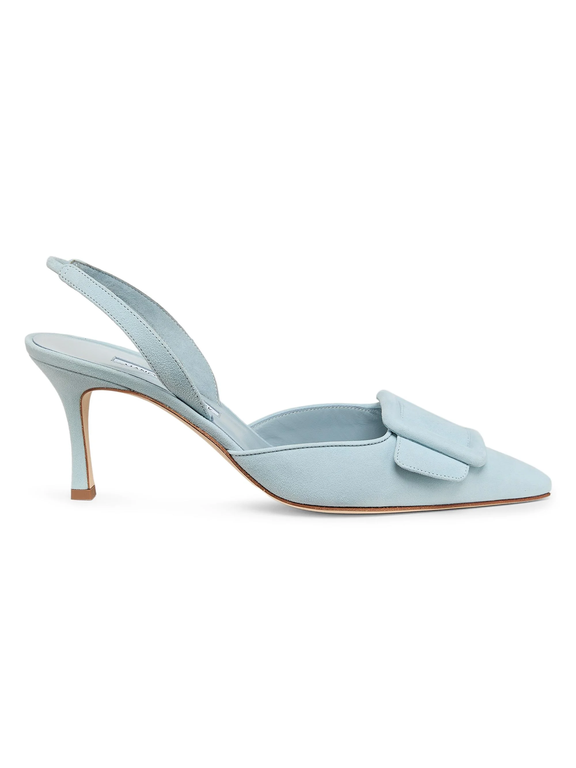 Women's Maysli 70MM Suede Slingback Pumps - Light Blue - 1