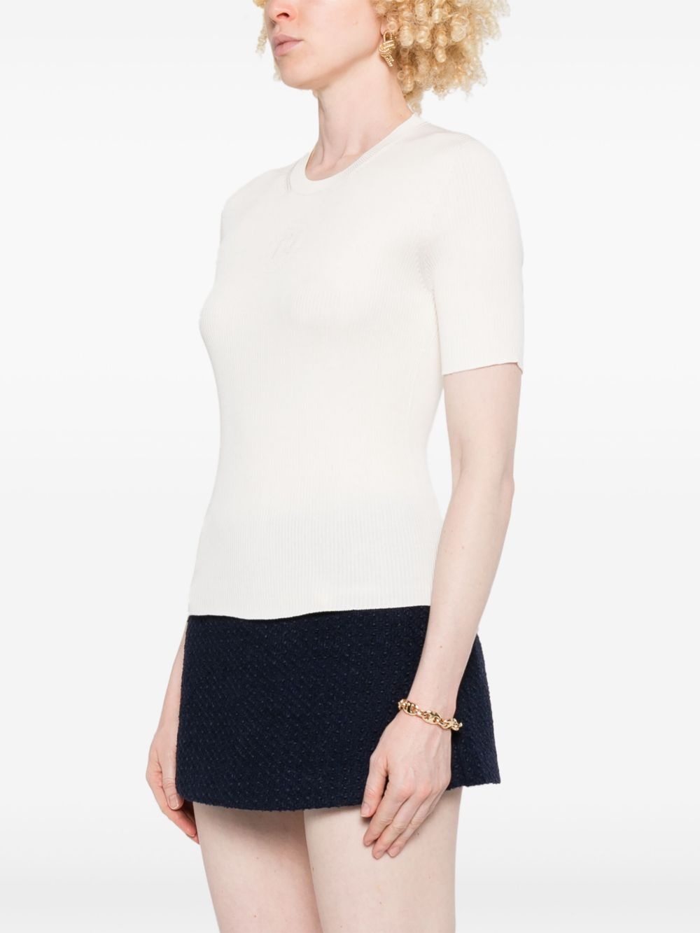 silk-cotton blend t-shirt - 3