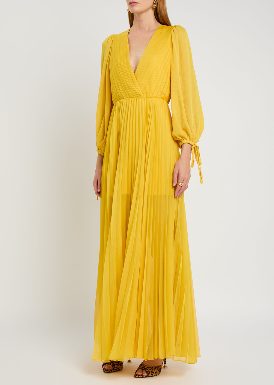 Alice + Olivia Nya Pleated Chiffon Maxi Dress - 2