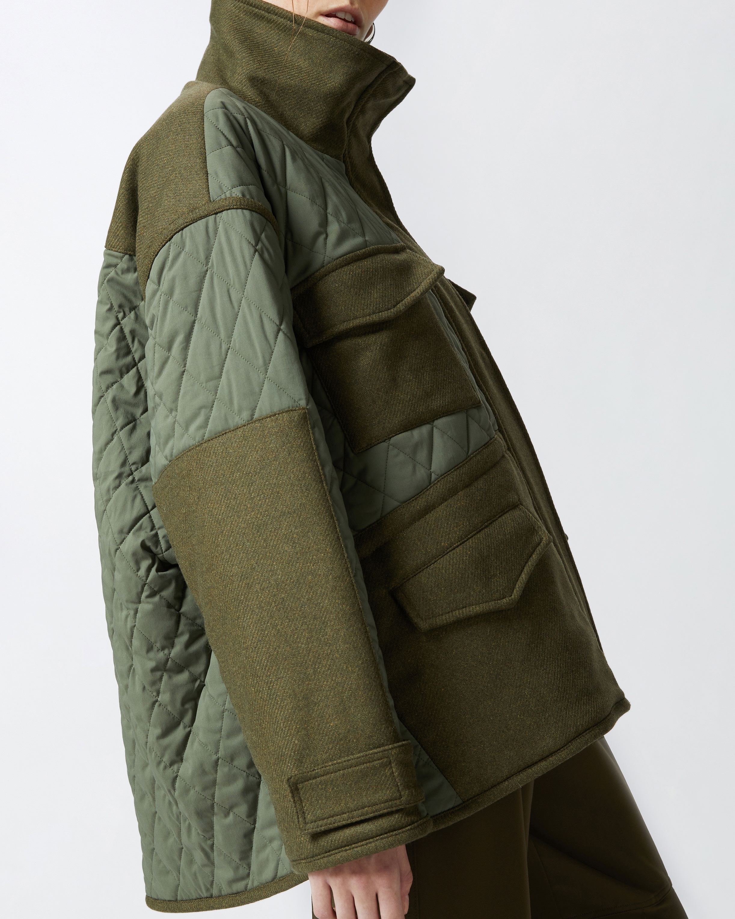 QUILTED PARKA WITH FELT DETAILS - 5