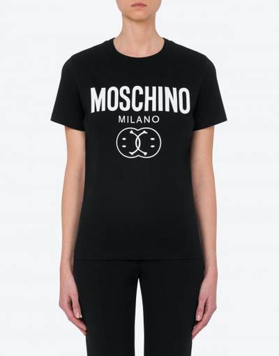 Moschino DOUBLE SMILEY® ORGANIC JERSEY T-SHIRT outlook