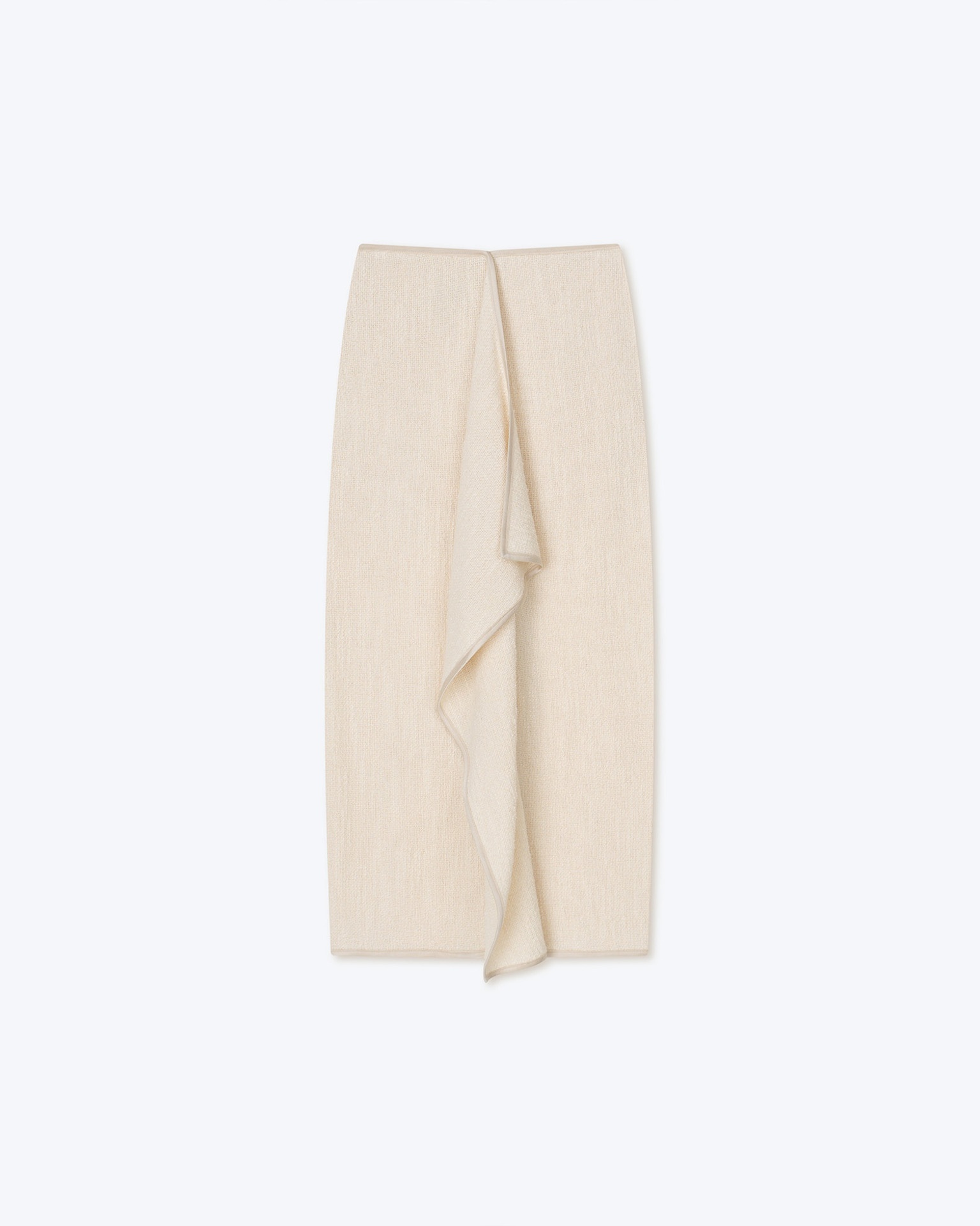 LINNEA - Textured bouclé tweed skirt - Creme - 1