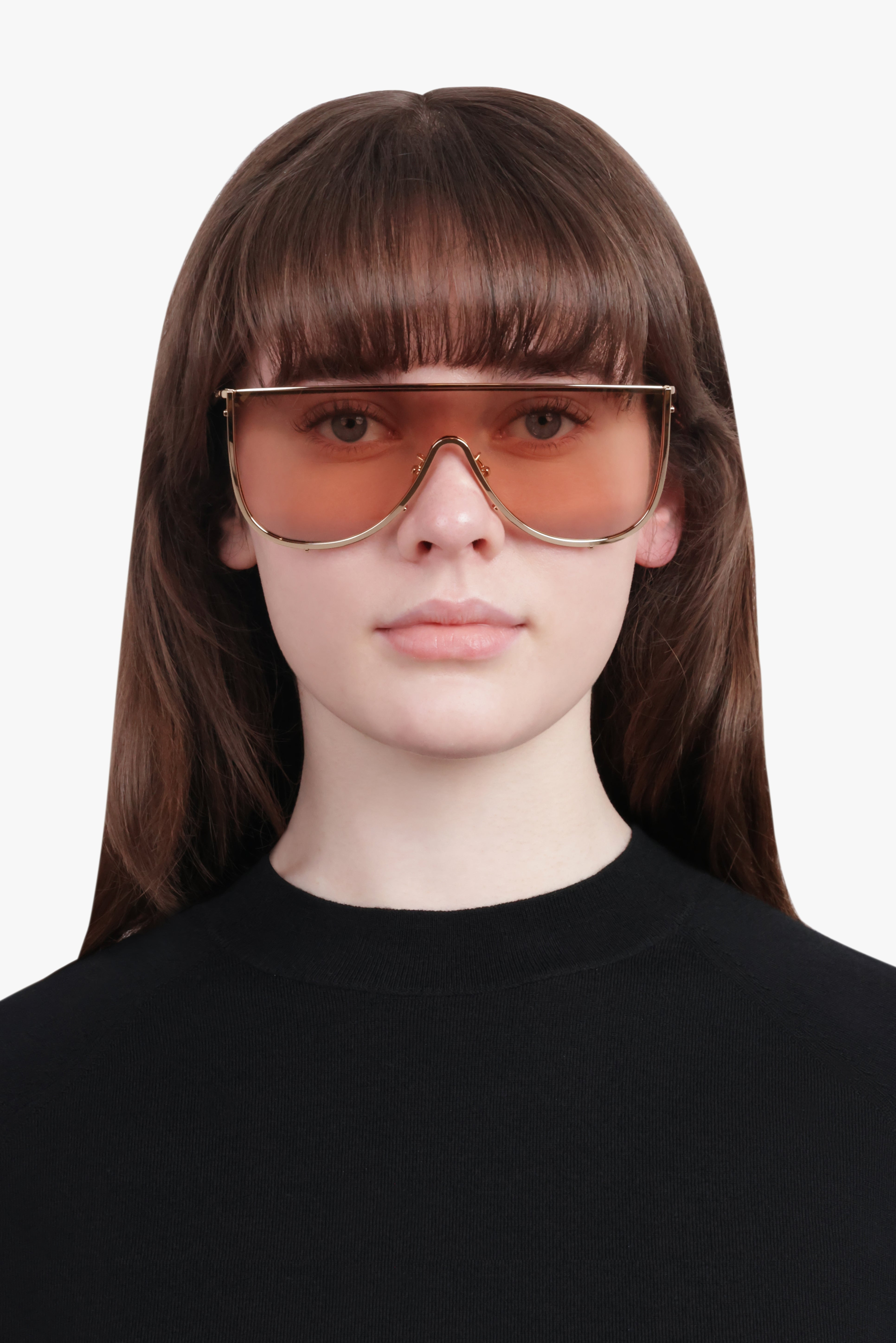 AA0094S METAL MASK SUNGLASSES | BROWN - 4