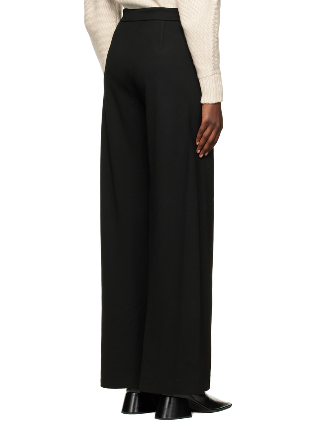 Black Fold Trousers - 3