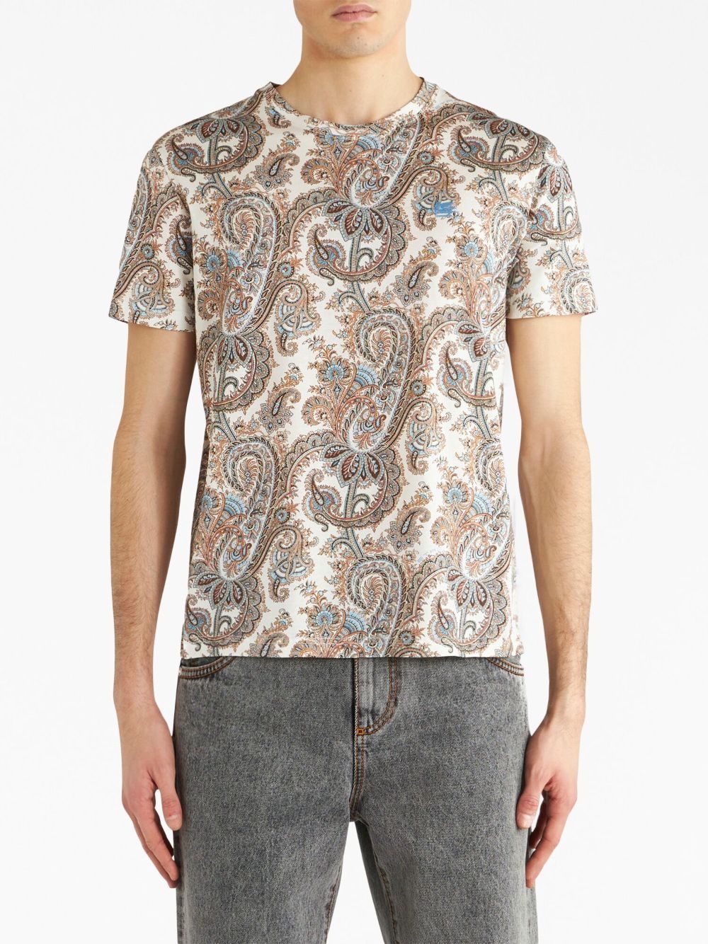 paisley-print cotton T-shirt - 2