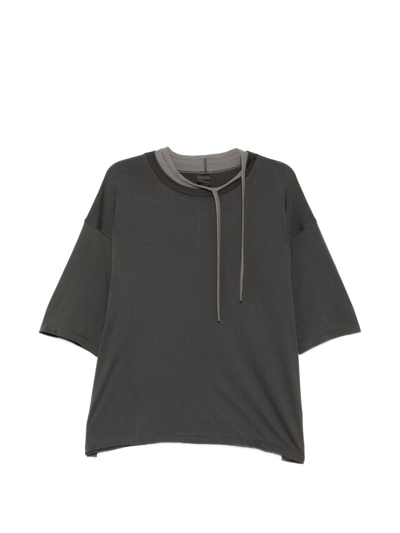 layered-neck T-shirt 1