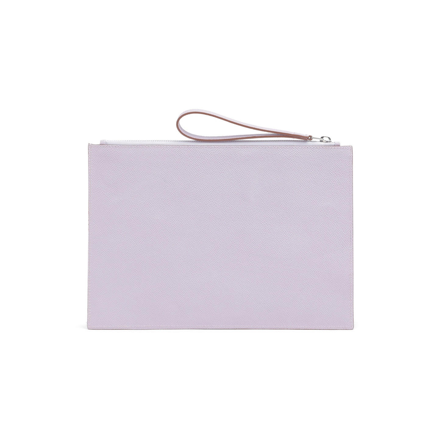 Lilac Saffiano leather pouch - 4