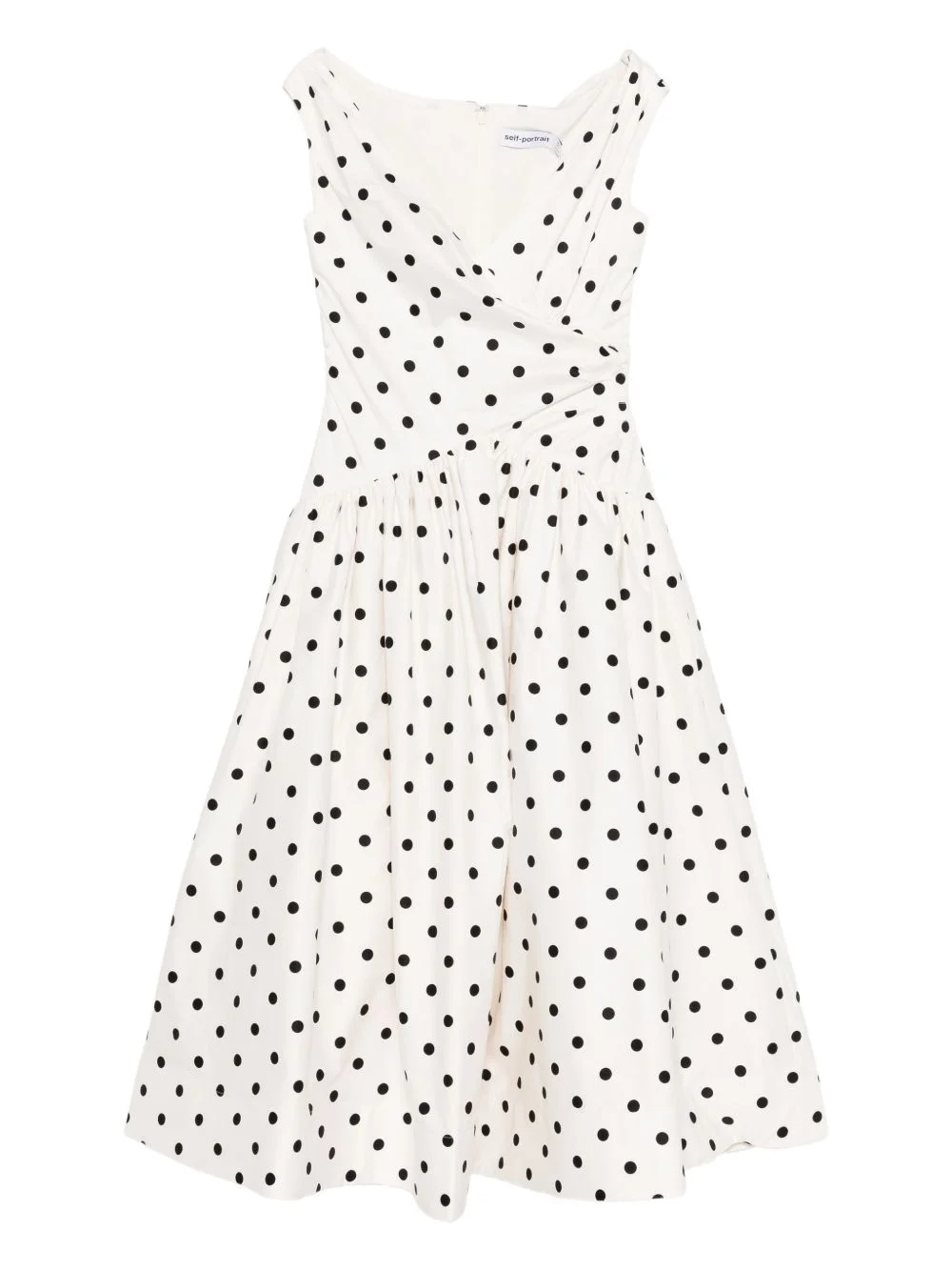 polka-dot wrap midi dress - 1