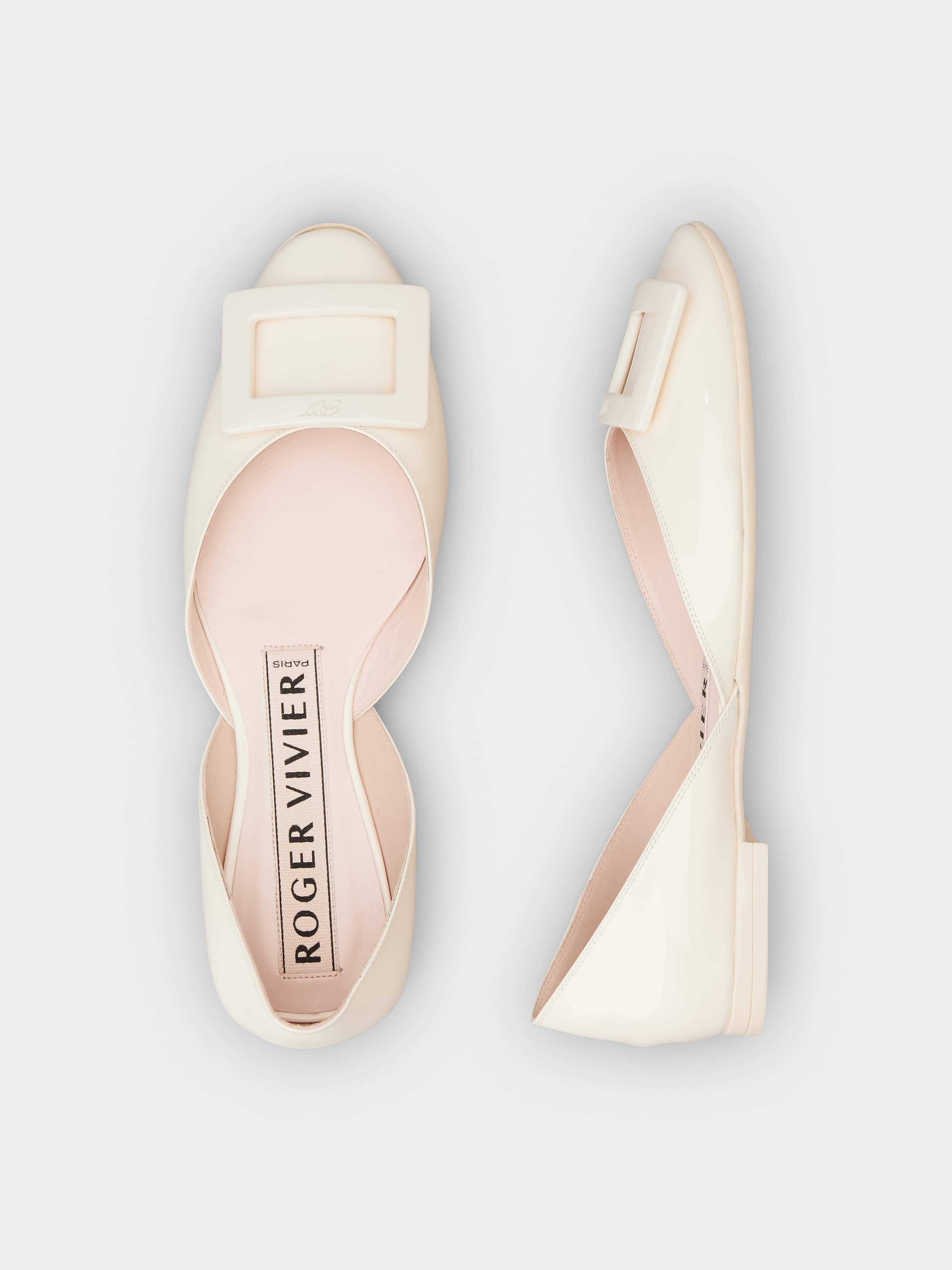 Dorsay Lacquered Buckle Ballerinas in Patent Leather - 7