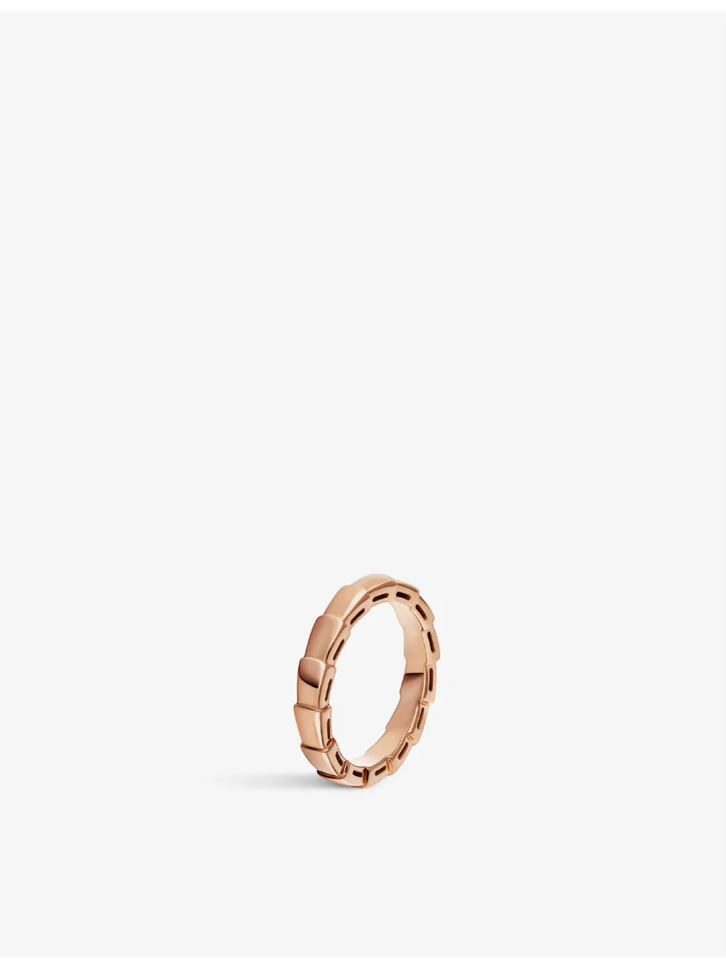 Serpenti Viper 18ct rose-gold wedding band - 1
