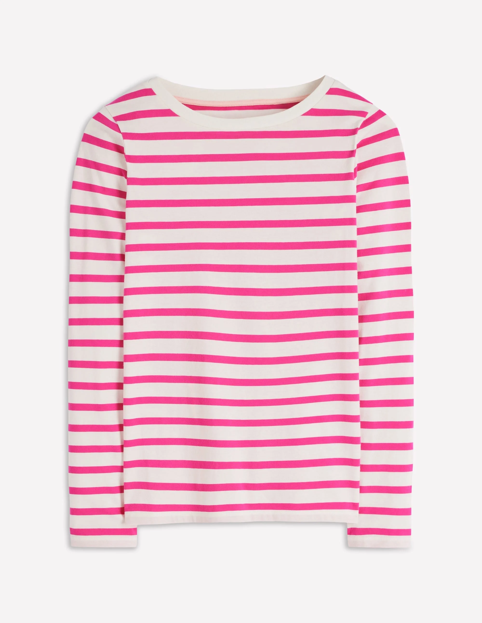 Olivia Long Sleeve Breton-Pink Peony Stripe - 1