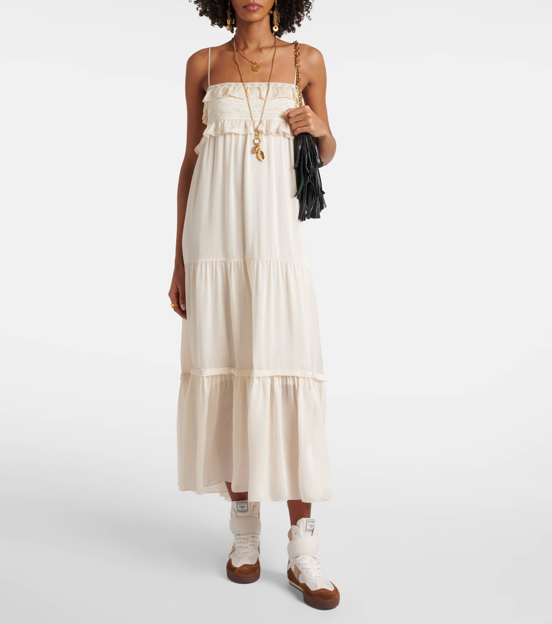 Silk midi dress - 2