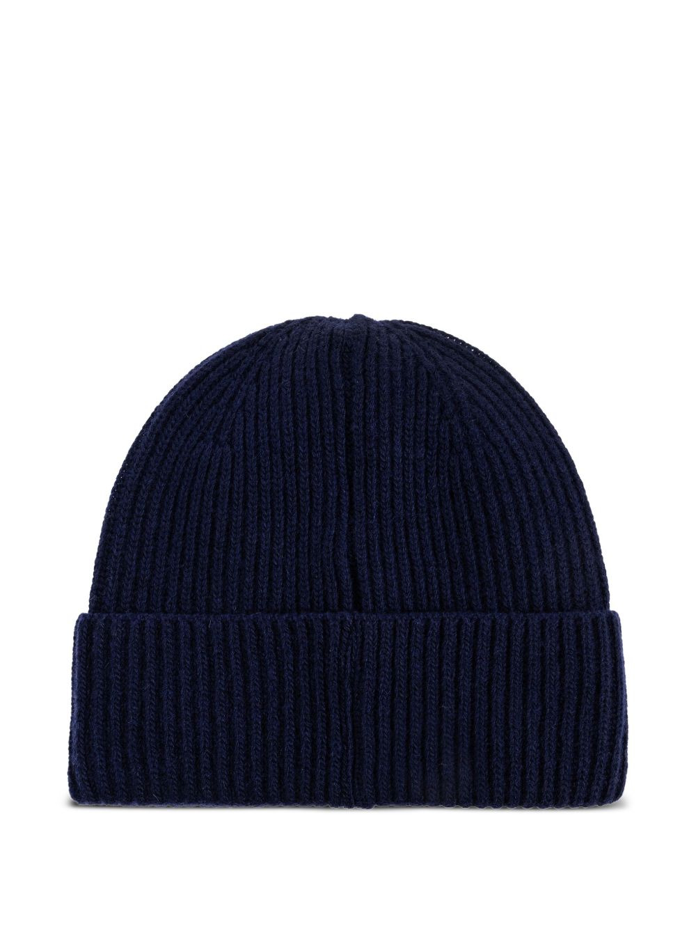 logo-detail ribbed beanie hat - 2
