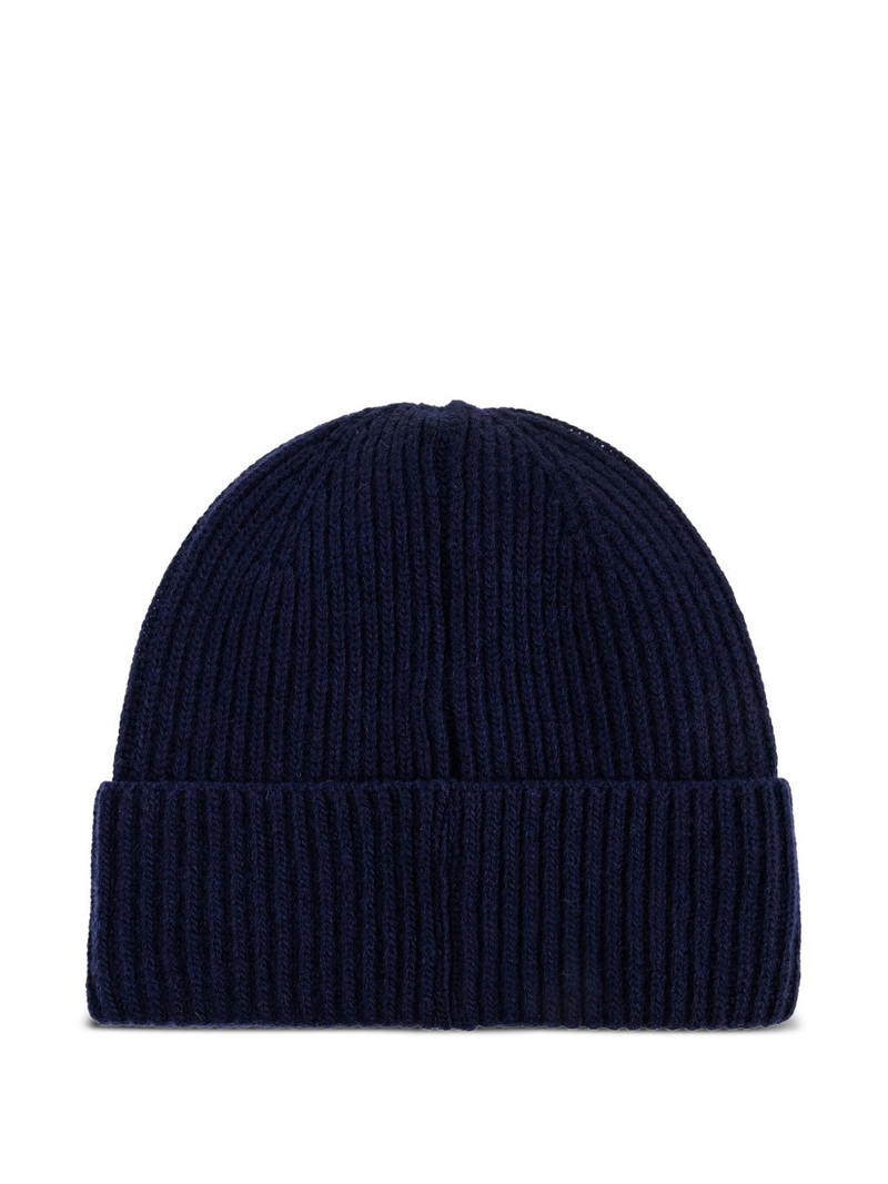 Moschino logo-detail ribbed beanie hat outlook