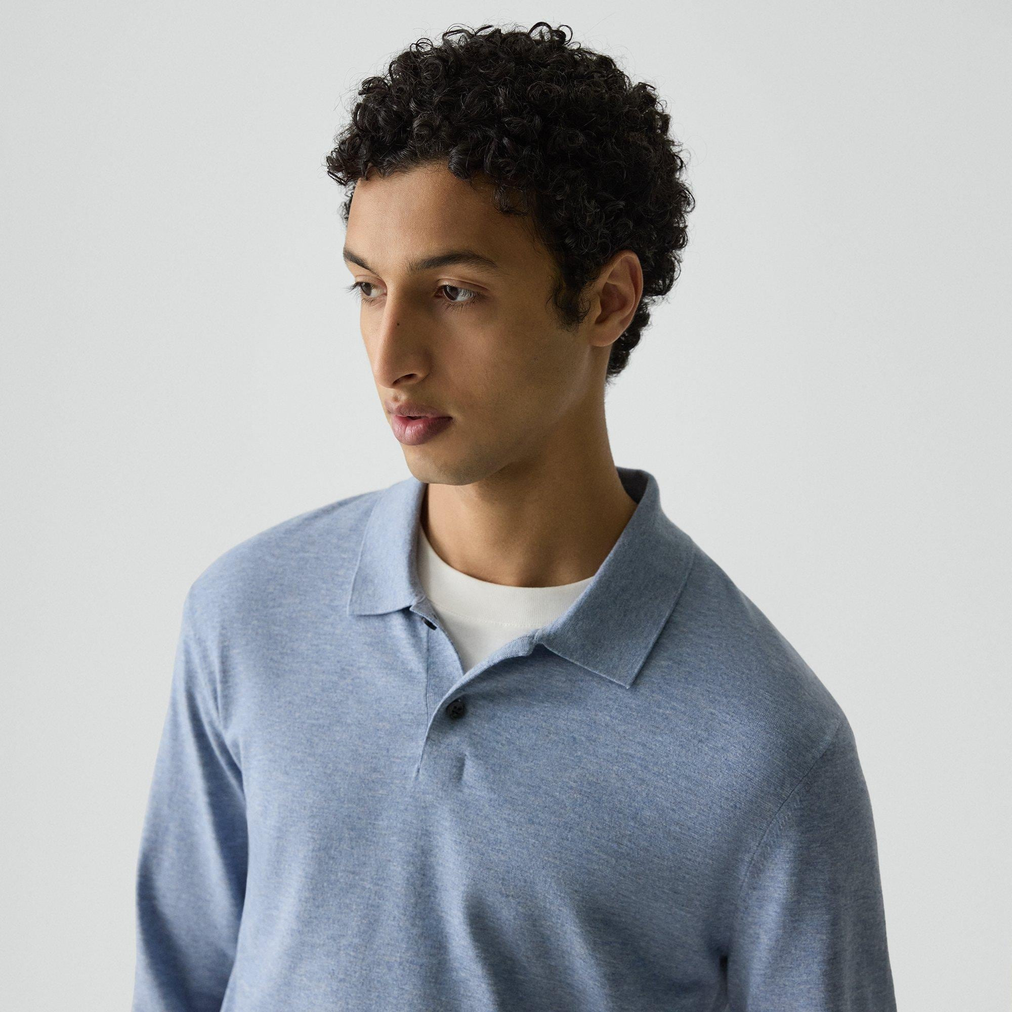 Goris Long-Sleeve Polo Shirt in Light Bilen - 5