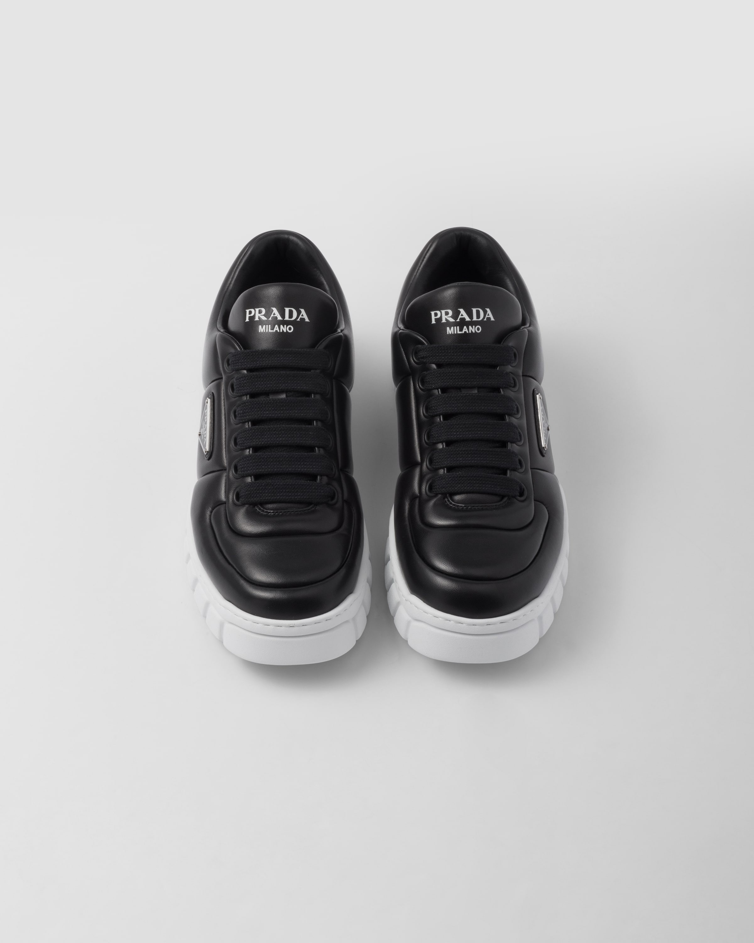 Padded nappa leather sneakers - 4